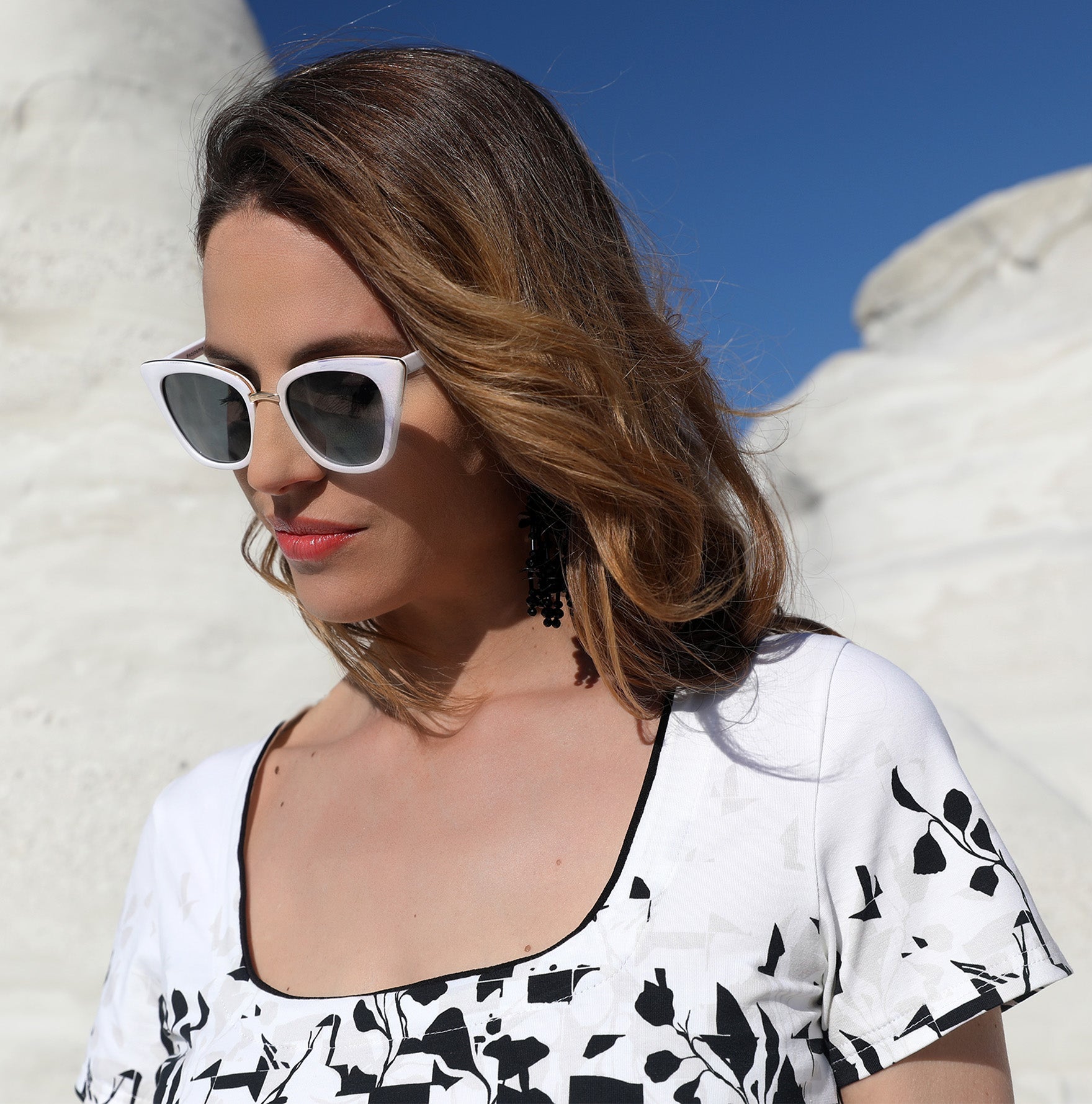 LE TOP COL CARRÉ | BLANC DE NOIR