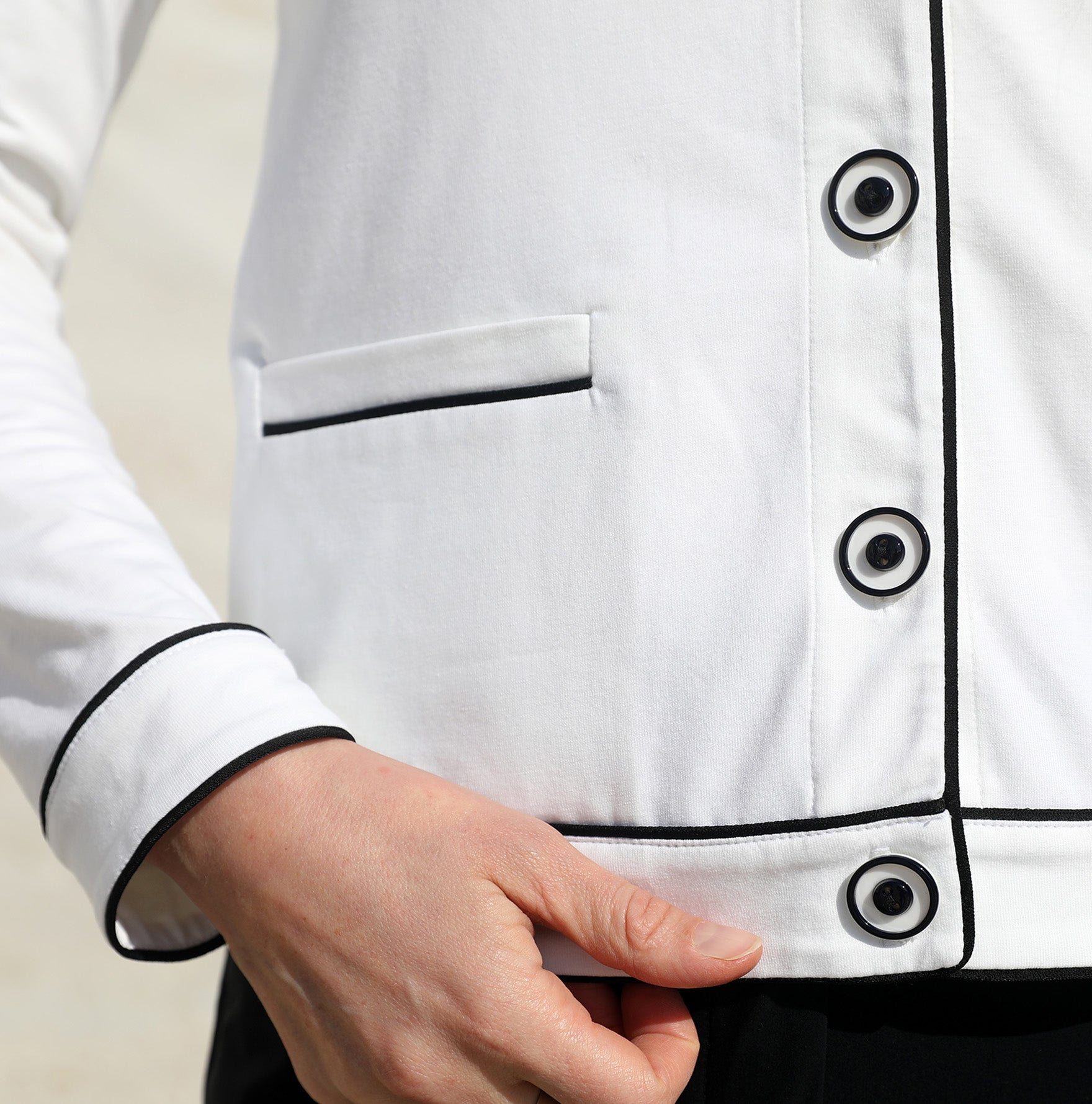 LE CARDIGAN IMPRIMÉ | BLANC DE NOIR