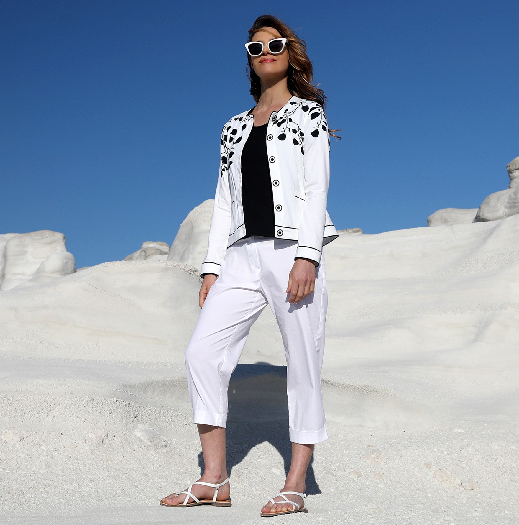 LE CARDIGAN IMPRIMÉ | BLANC DE NOIR