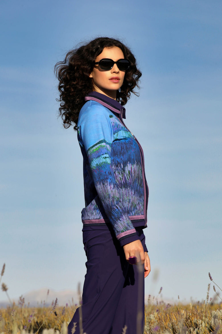 vêtement artist la marque cardigan-imprime-les-grands-chemins