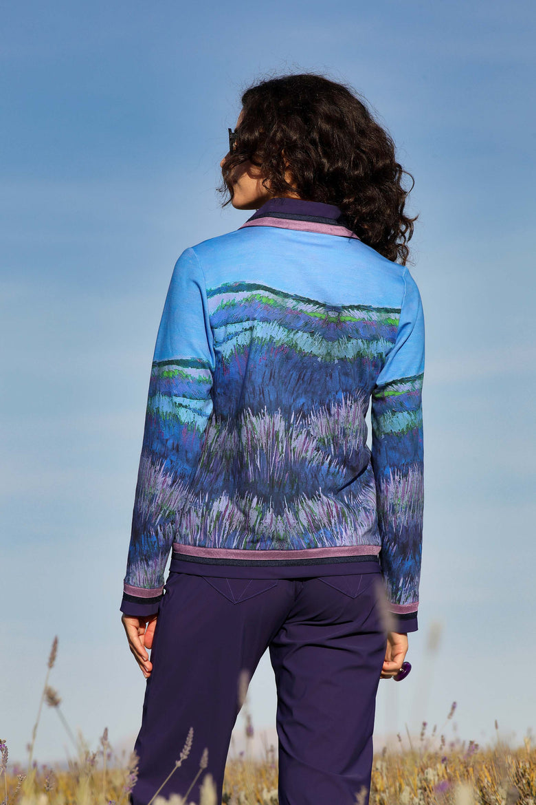 vêtement artist la marque cardigan-imprime-les-grands-chemins