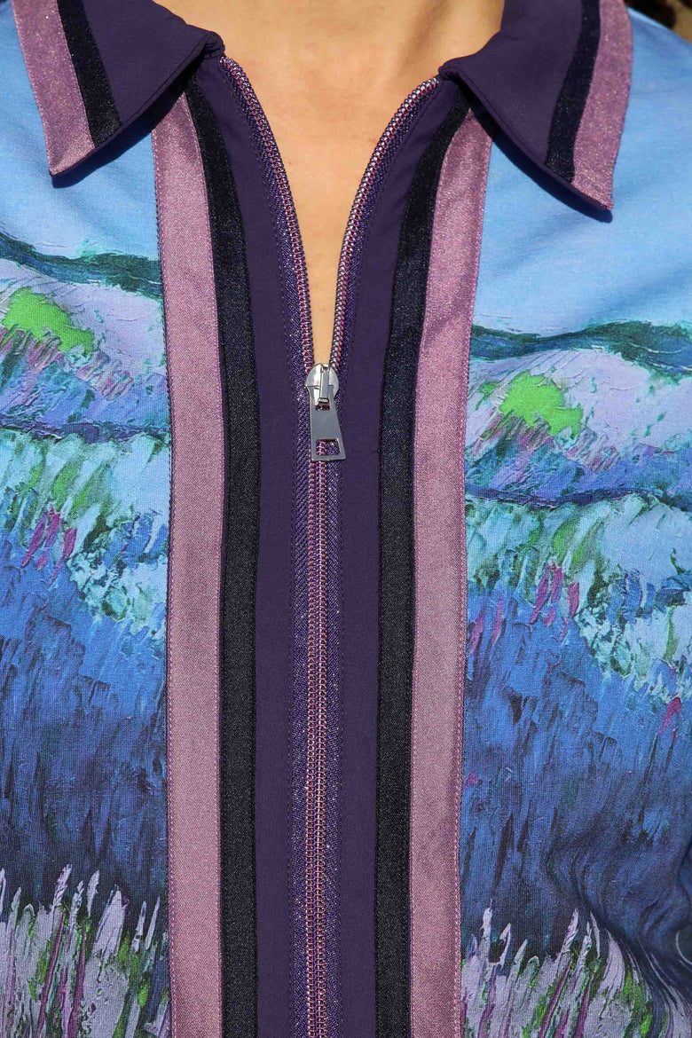 vêtement artist la marque cardigan-imprime-les-grands-chemins