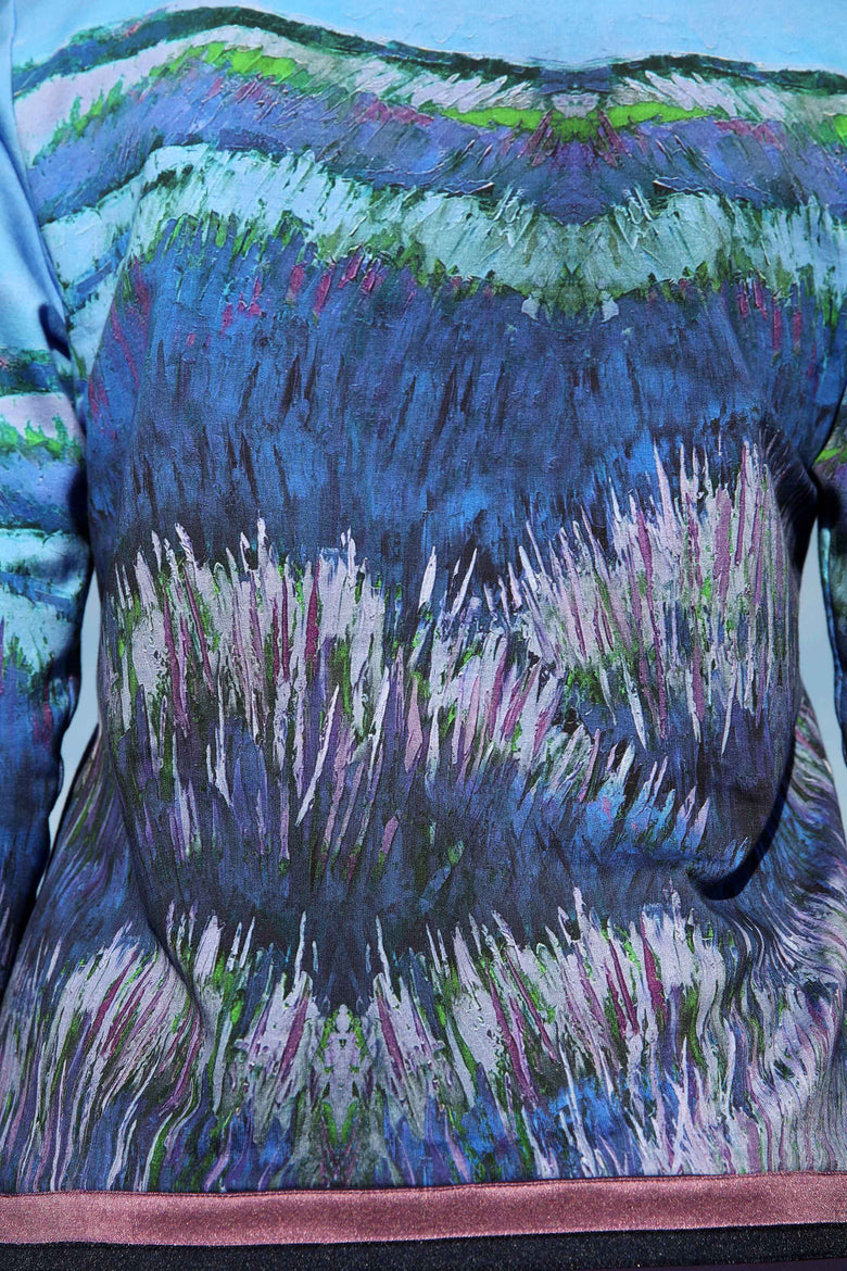 vêtement artist la marque cardigan-imprime-les-grands-chemins