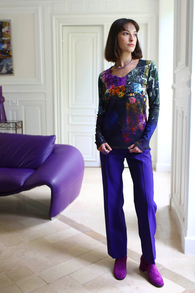 vêtement artist la marque pantalon-couleur-pourpre