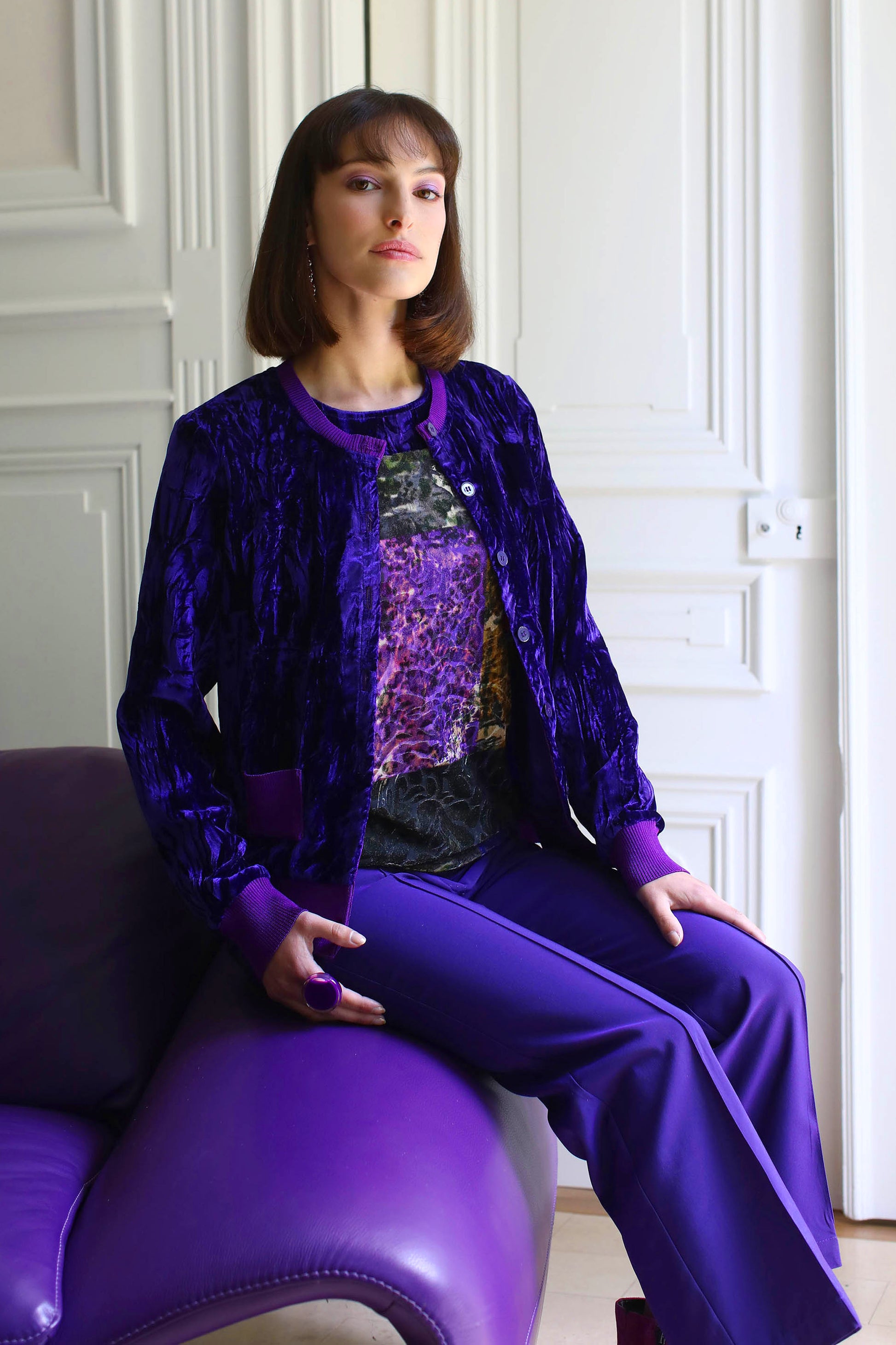 LE TOP EN VELOURS | COULEUR POURPRE