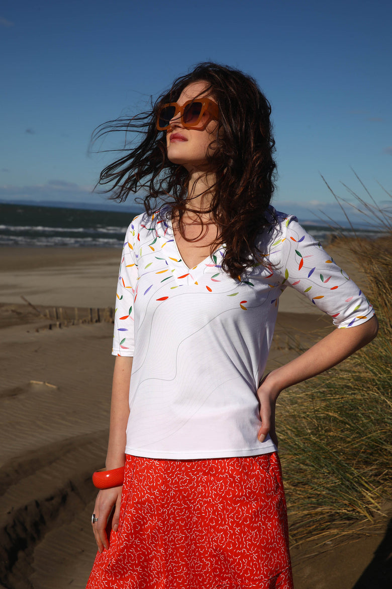 vêtement artist la marque top-col-v-plein-soleil