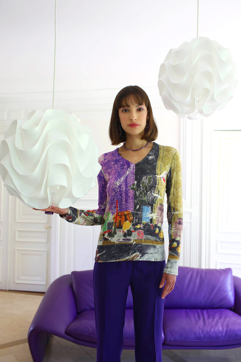 vêtement artist la marque pull-imprime-couleur-pourpre