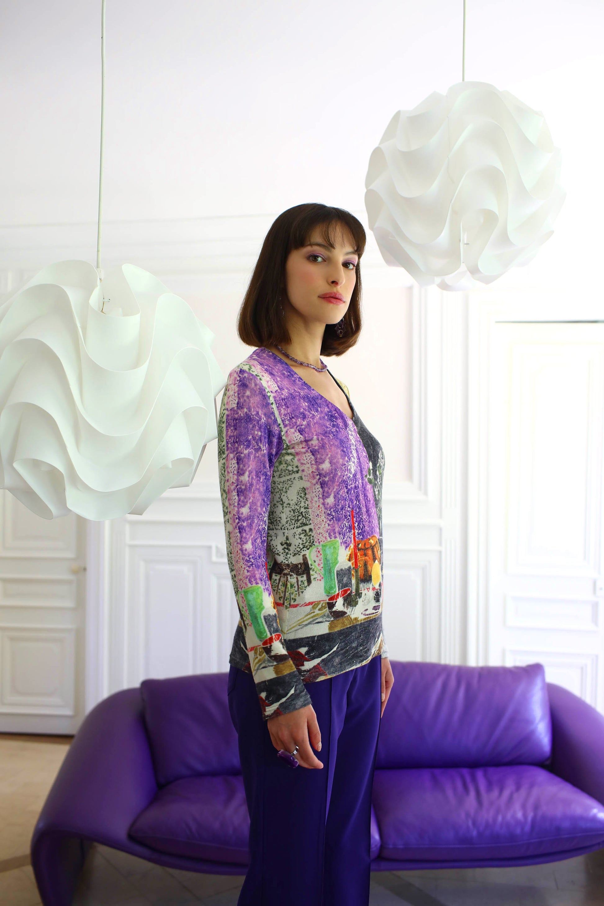 LE PULL IMPRIMÉ | COULEUR POURPRE