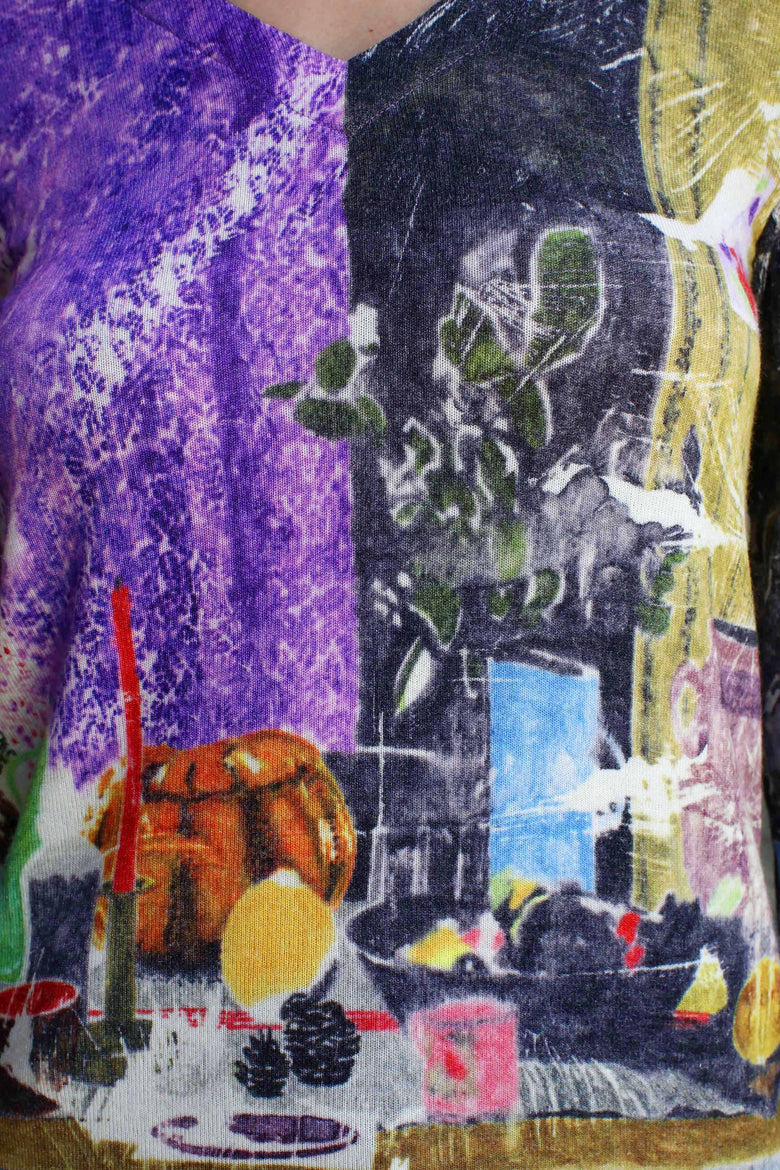 vêtement artist la marque pull-imprime-couleur-pourpre