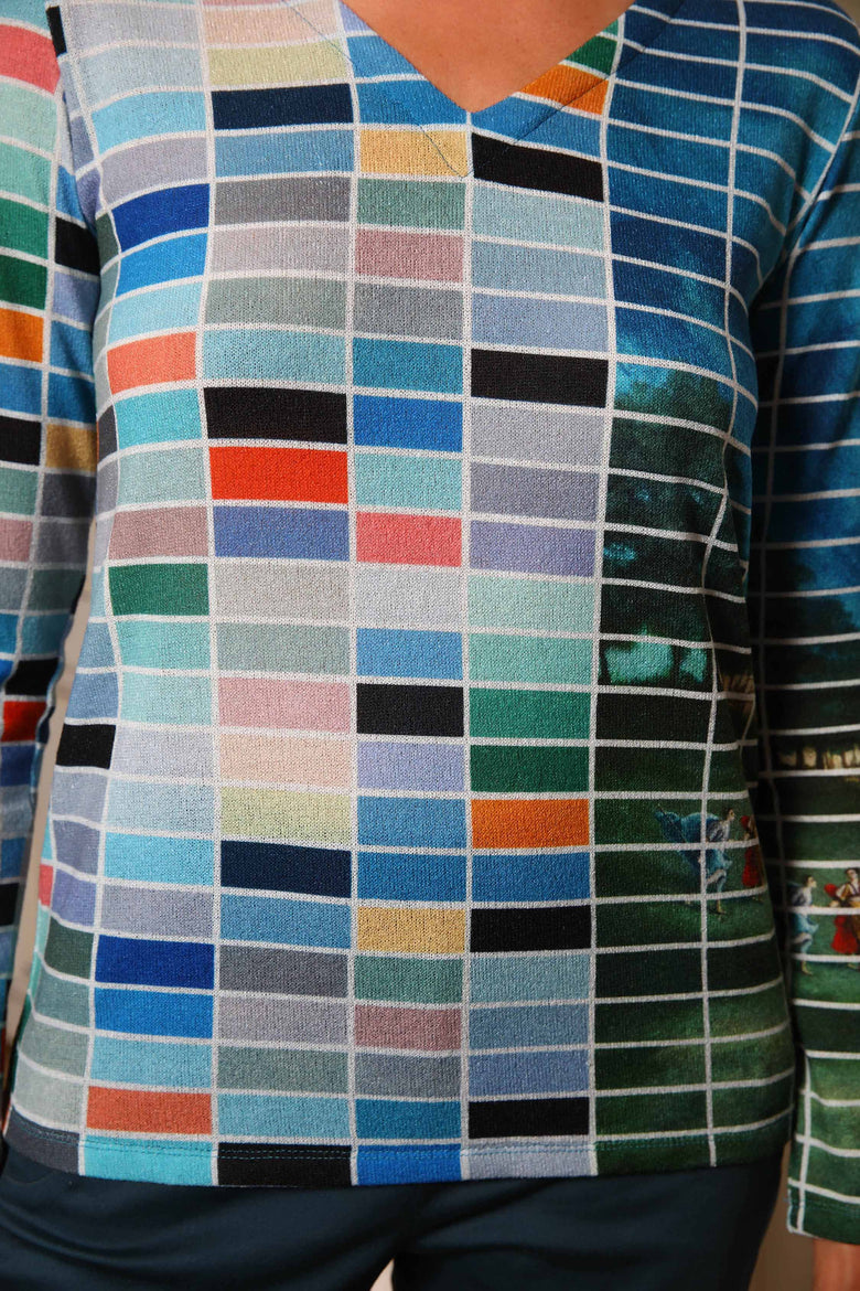 vêtement artist la marque pull-col-v-harmonia
