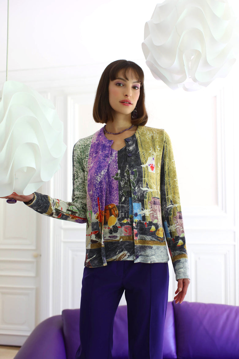 vêtement artist la marque pull-imprime-couleur-pourpre