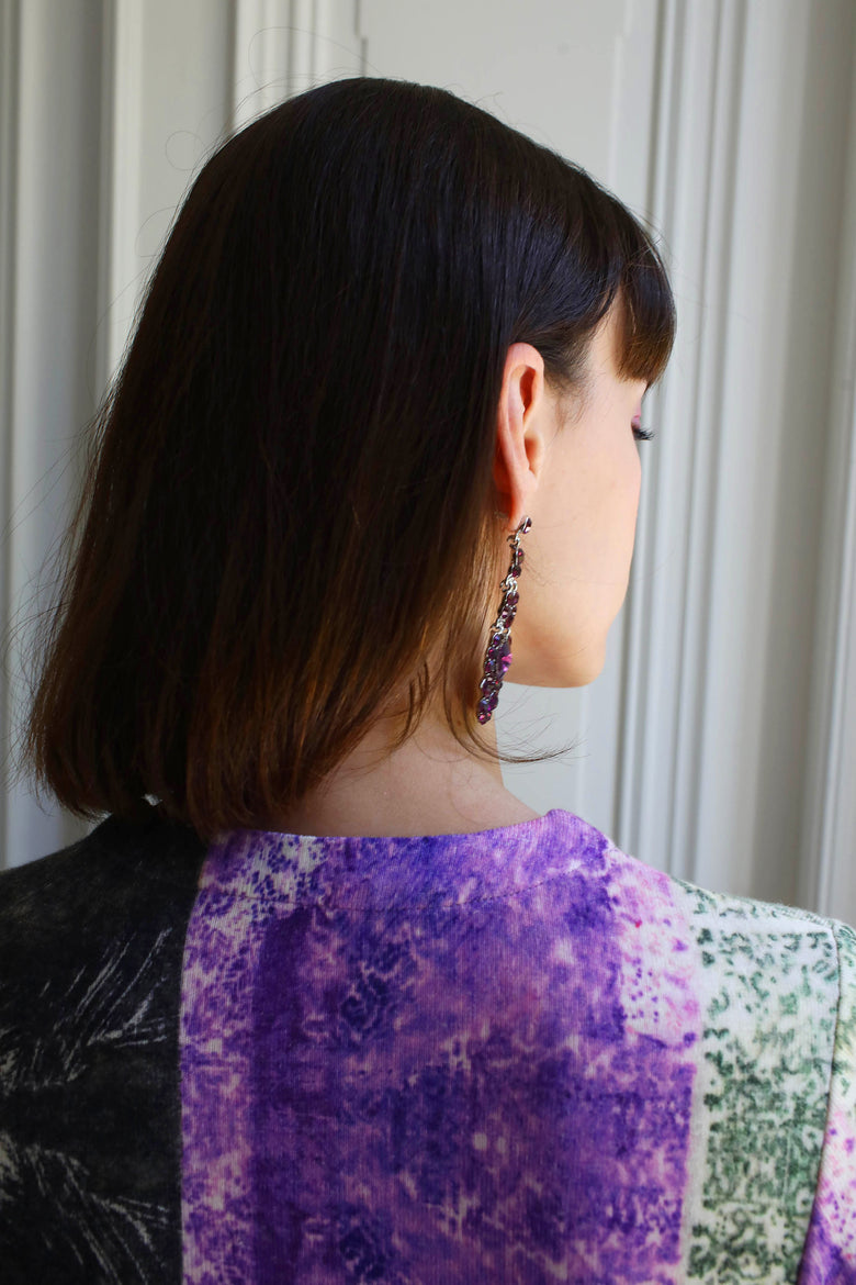 vêtement artist la marque cardigan-imprime-couleur-pourpre