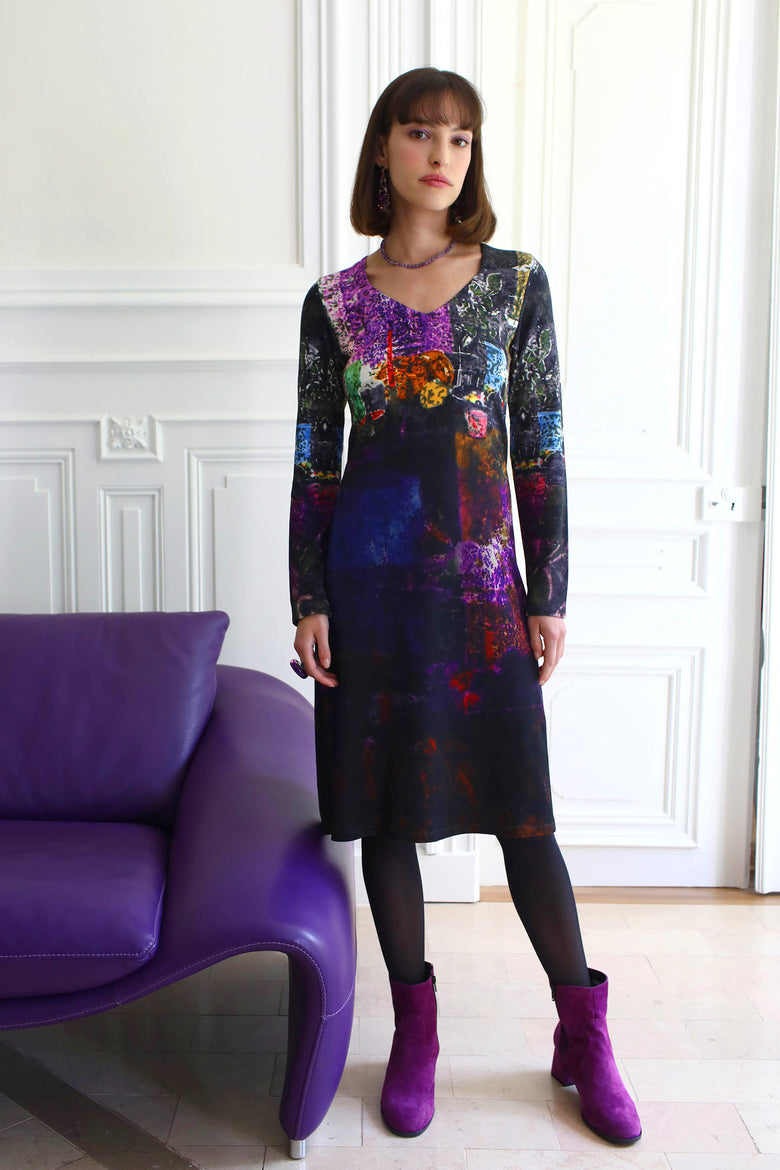 vêtement artist la marque robe-couleur-pourpre