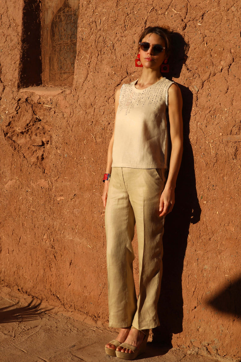 vêtement artist la marque pantalon-lin-au-fil-de-lin