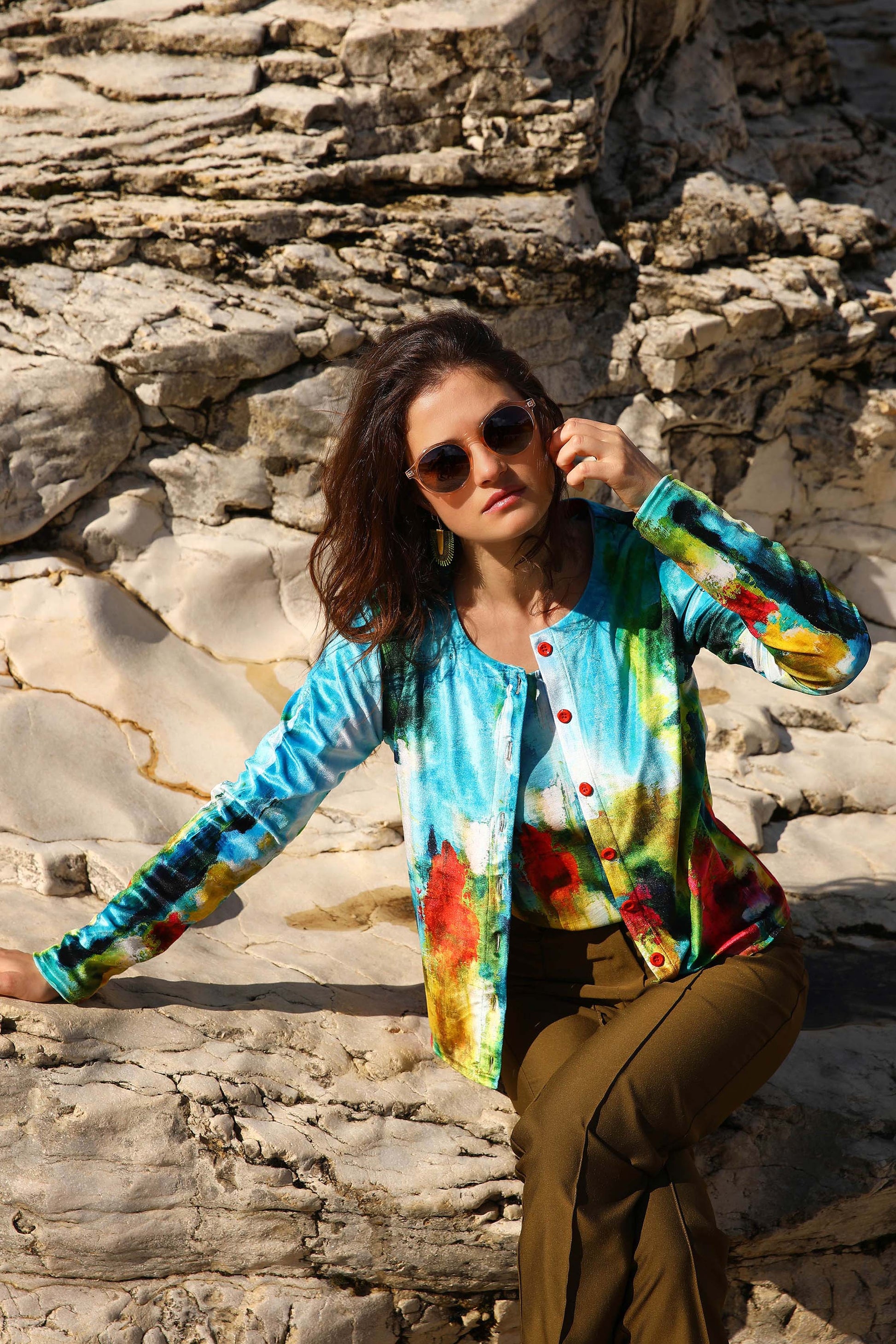 LE CARDIGAN VELOURS | LES BEAUX JOURS