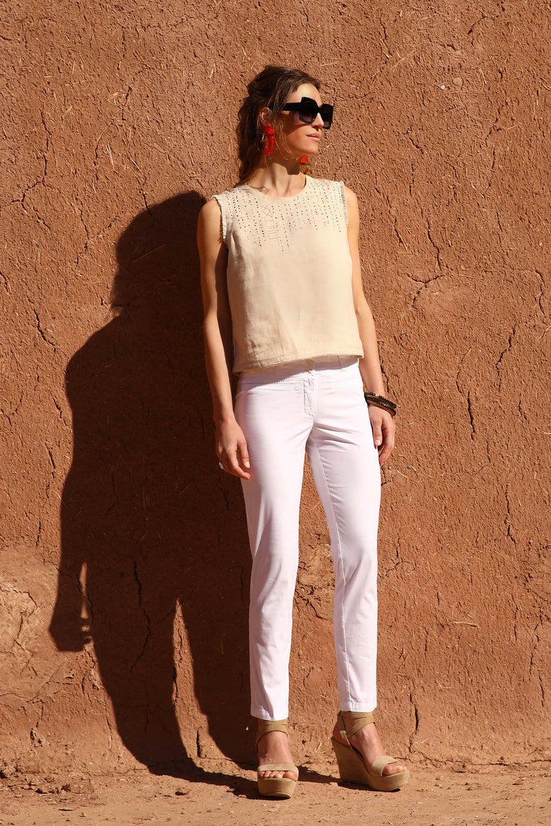 vêtement artist la marque pantalon-super-stretch-au-fil-de-lin