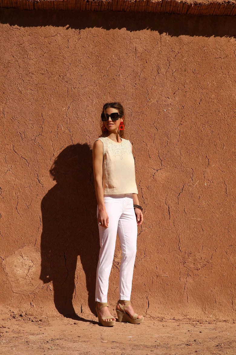 vêtement artist la marque pantalon-super-stretch-au-fil-de-lin