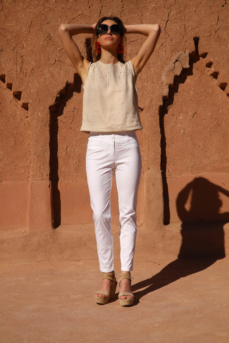 vêtement artist la marque pantalon-super-stretch-au-fil-de-lin