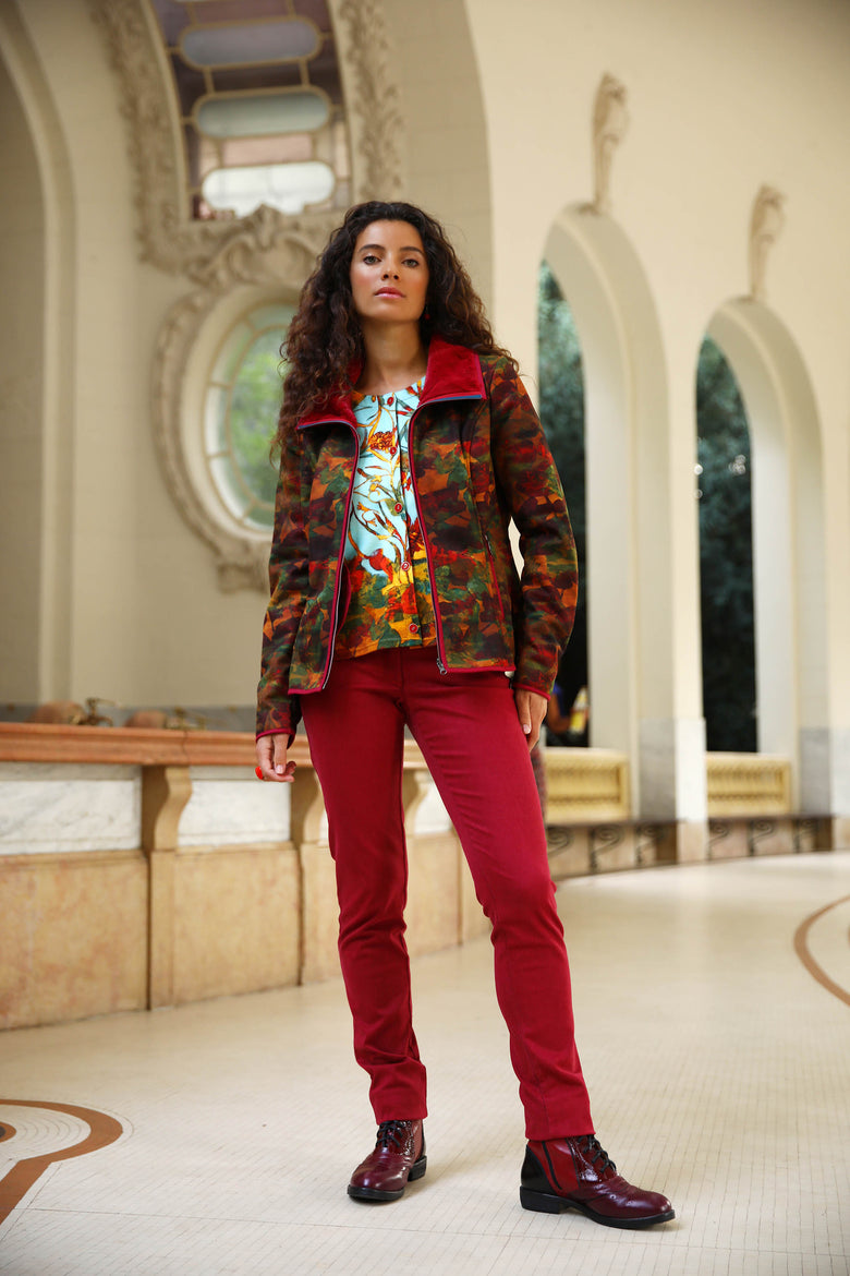 vêtement artist la marque cardigan-imprime-jardins-enchantes