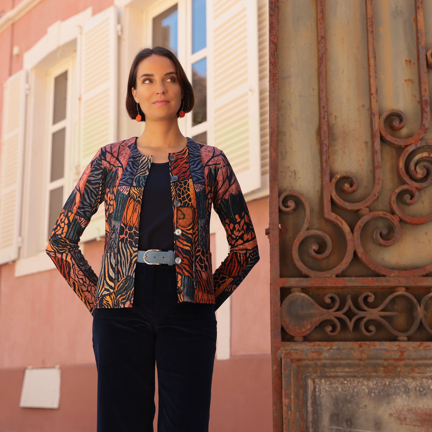 LE CARDIGAN IMPRIMÉ | JARDIN SECRET