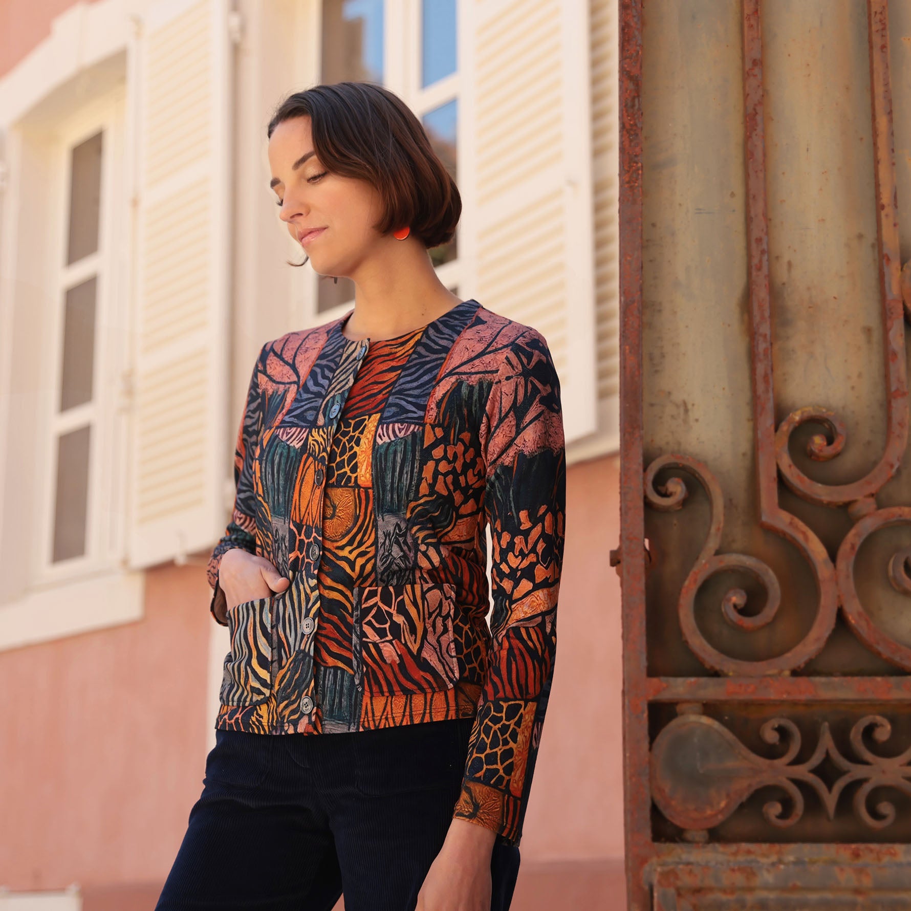 THE PRINTED CARDIGAN | SECRET GARDEN