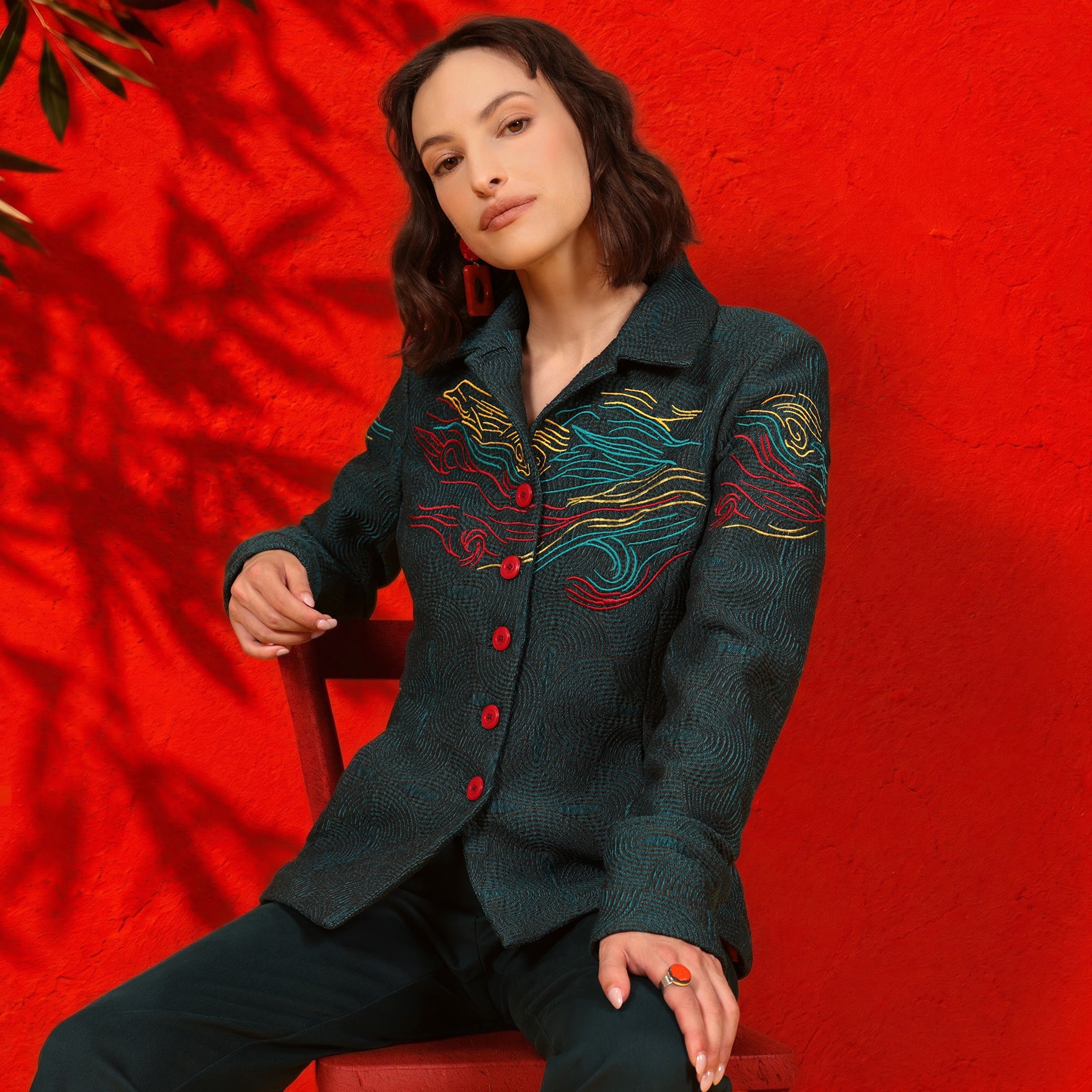 LA VESTE JACQUARD | SUR LA ROUTE DE MOUSTIERS