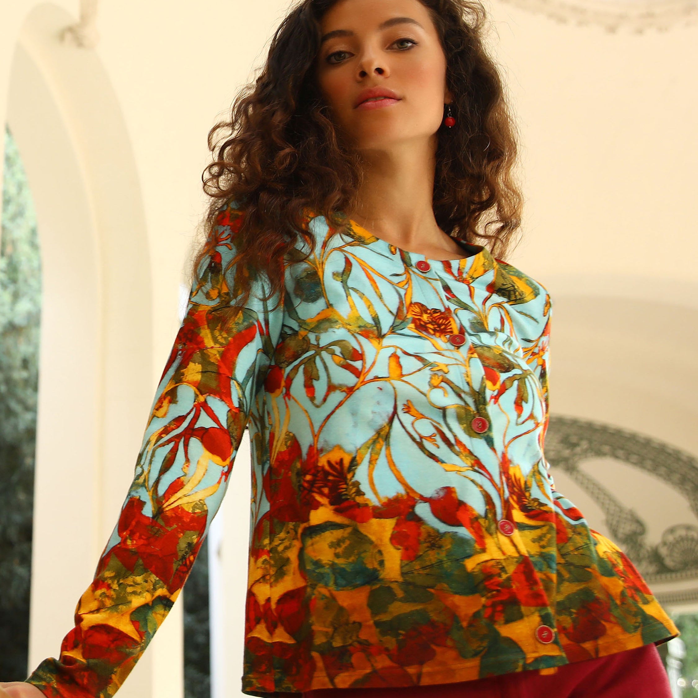 LE CARDIGAN IMPRIMÉ | JARDINS ENCHANTES