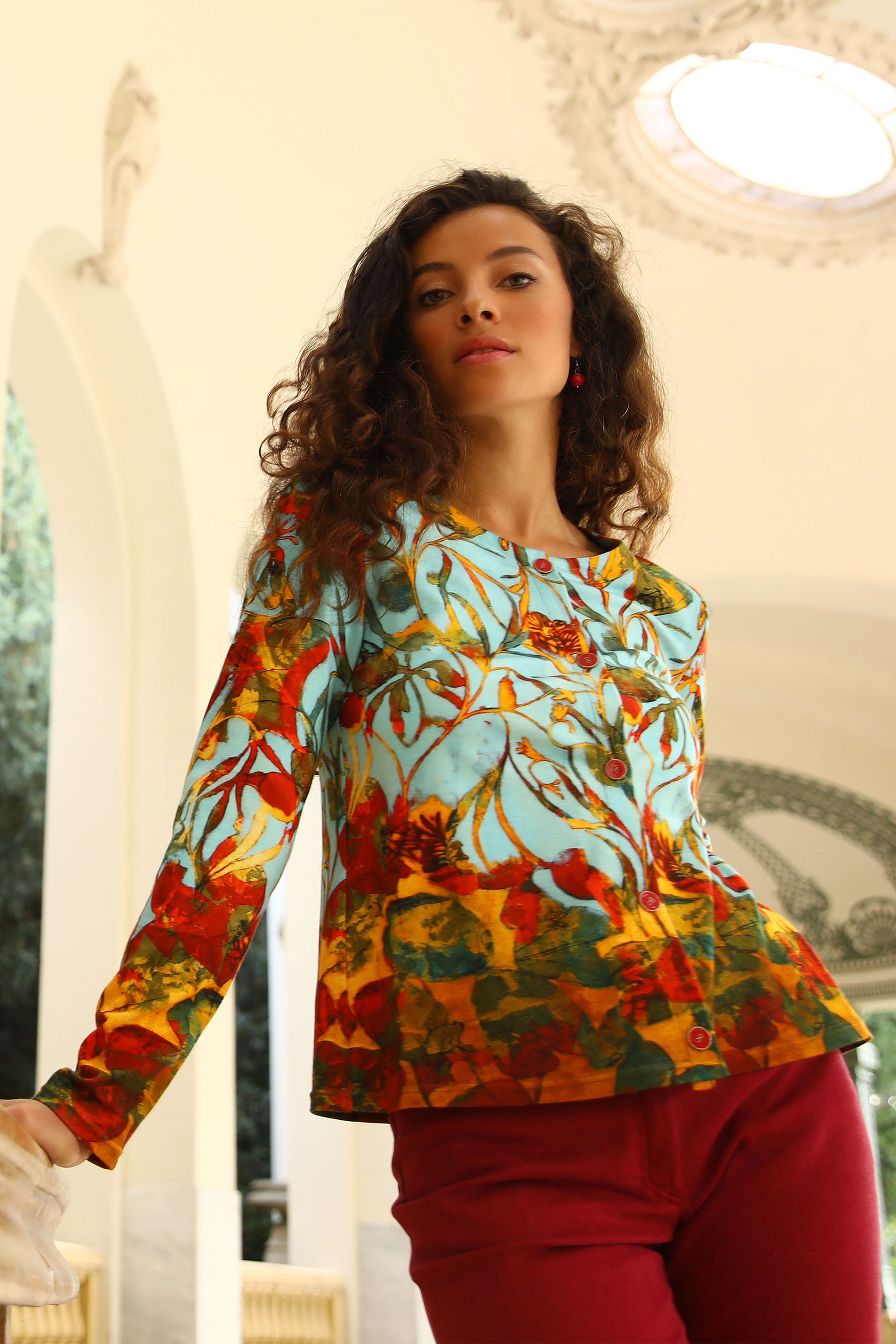 LE CARDIGAN IMPRIMÉ | JARDINS ENCHANTES