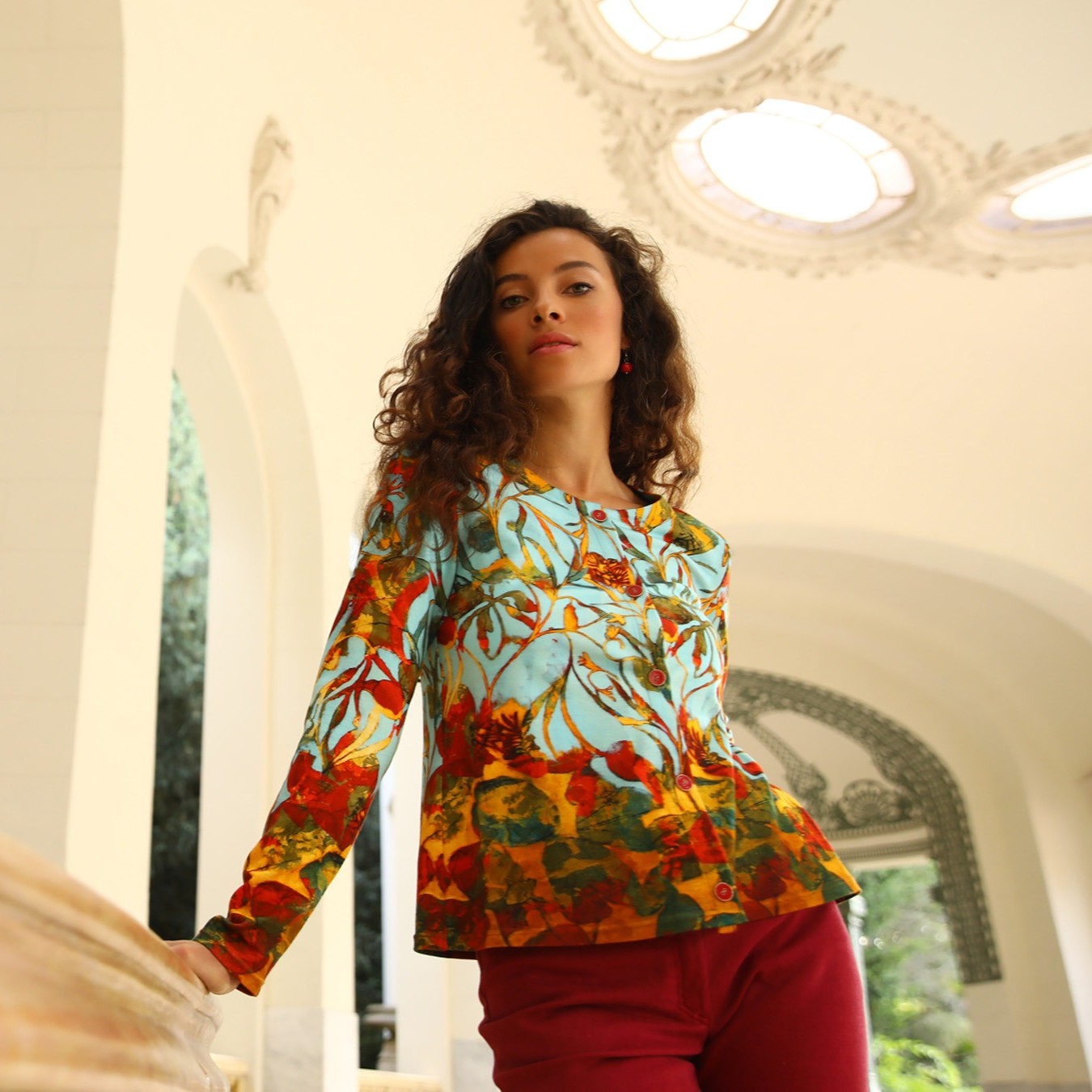 LE CARDIGAN IMPRIMÉ | JARDINS ENCHANTES