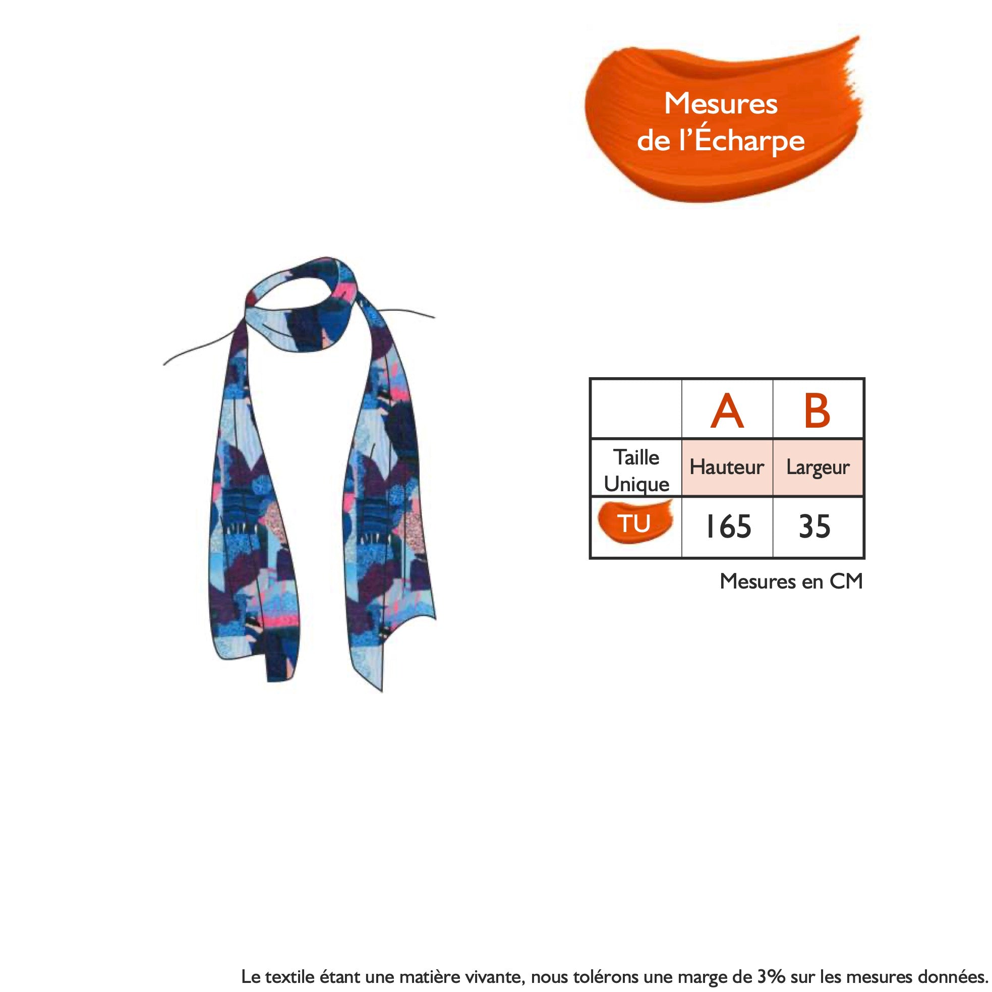 Guide des tailles - L'ÉCHARPE | UN MONDE RECOMPOSÉ