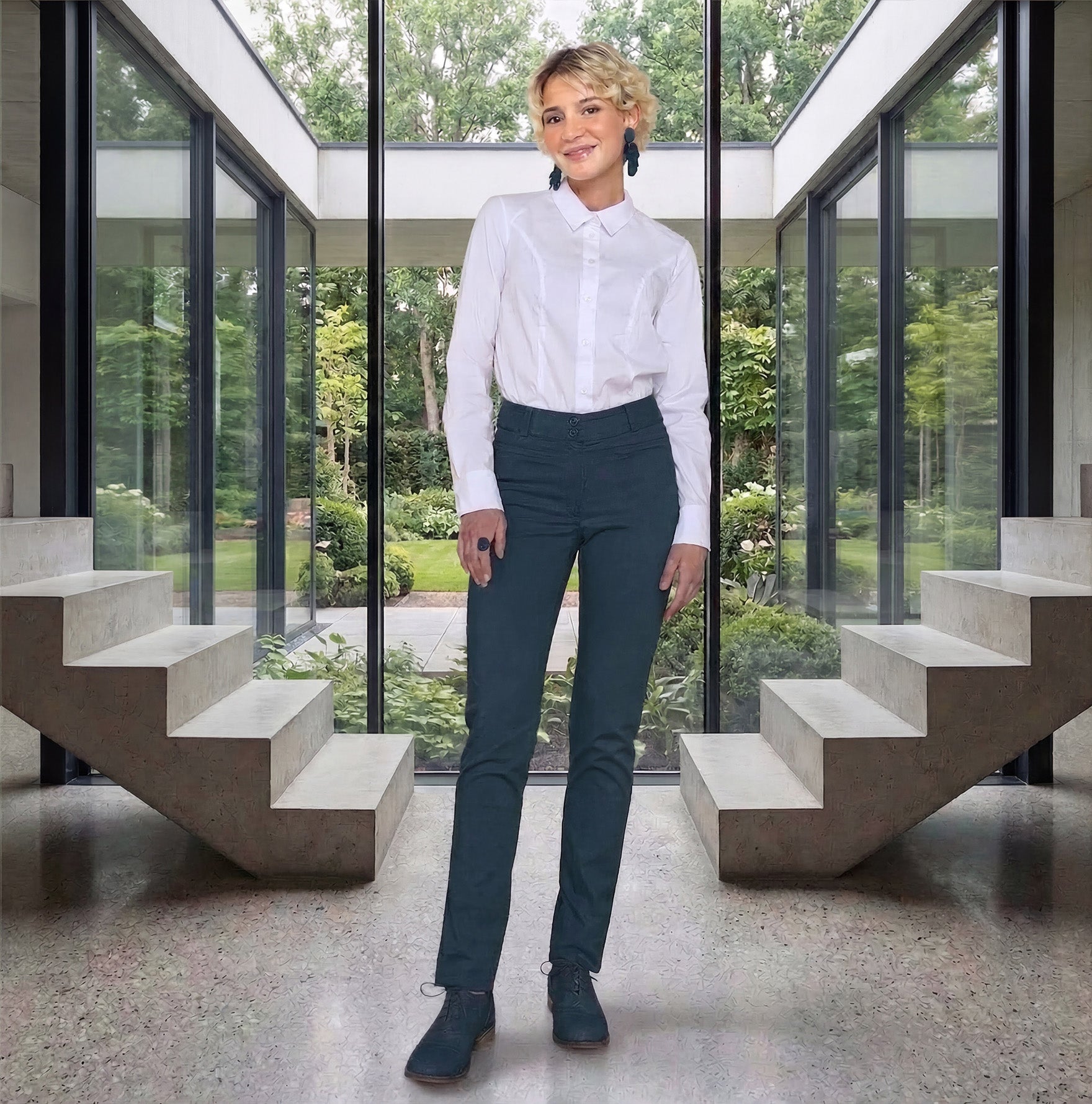 Le pantalon suédé 2026 - Paon