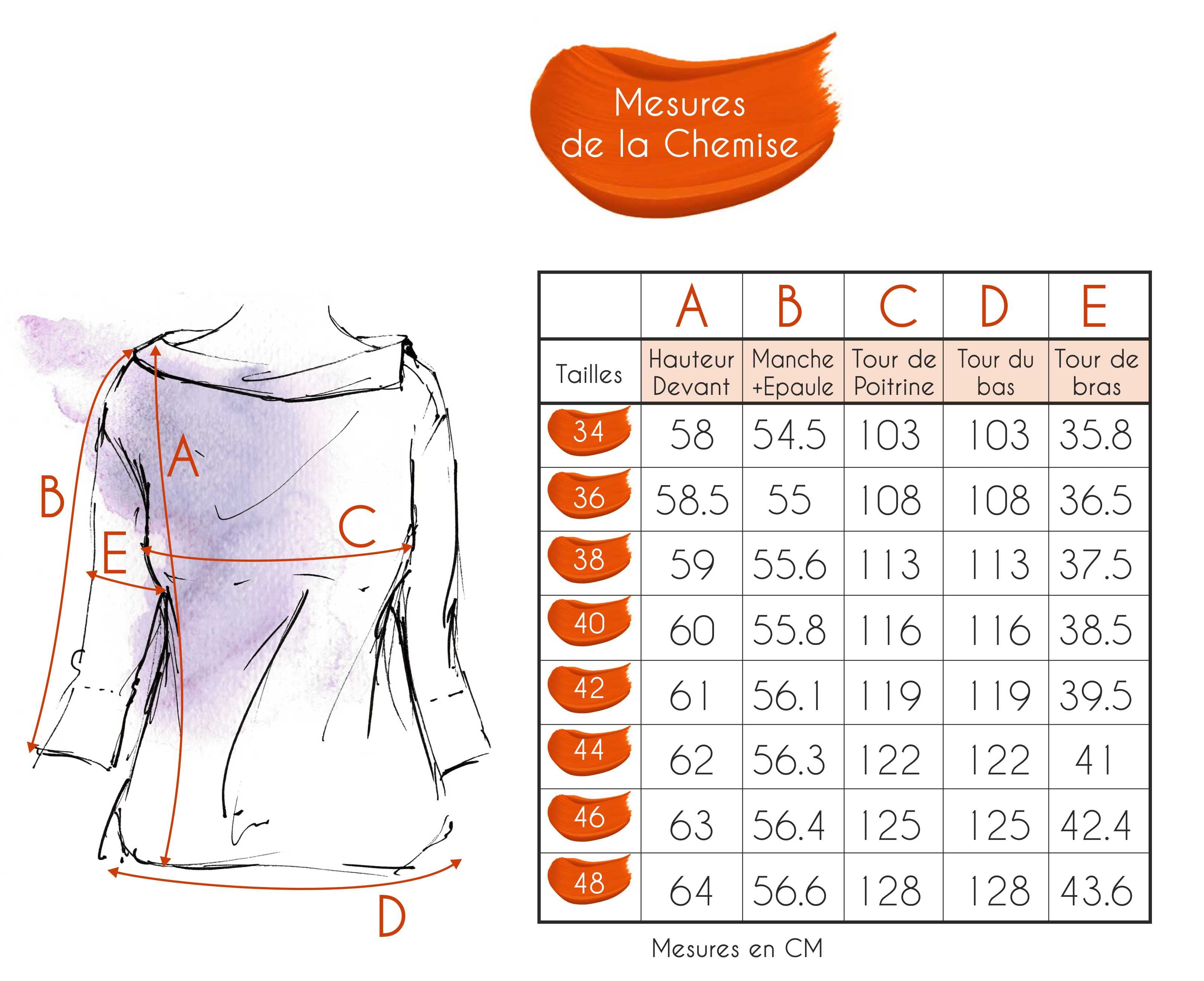 Guide des tailles - LA CHEMISE | STORIES