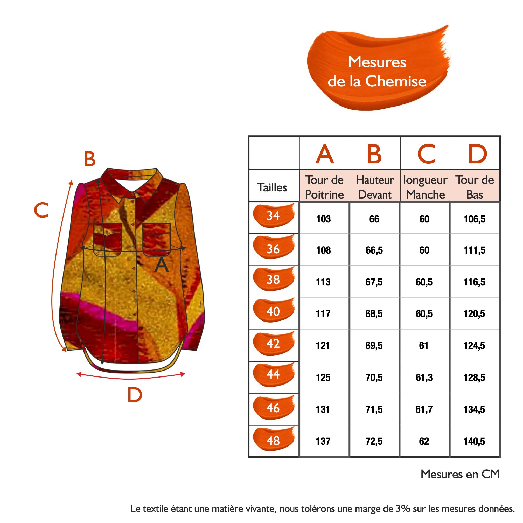 Guide des tailles - LA CHEMISE | ÉPICÉE