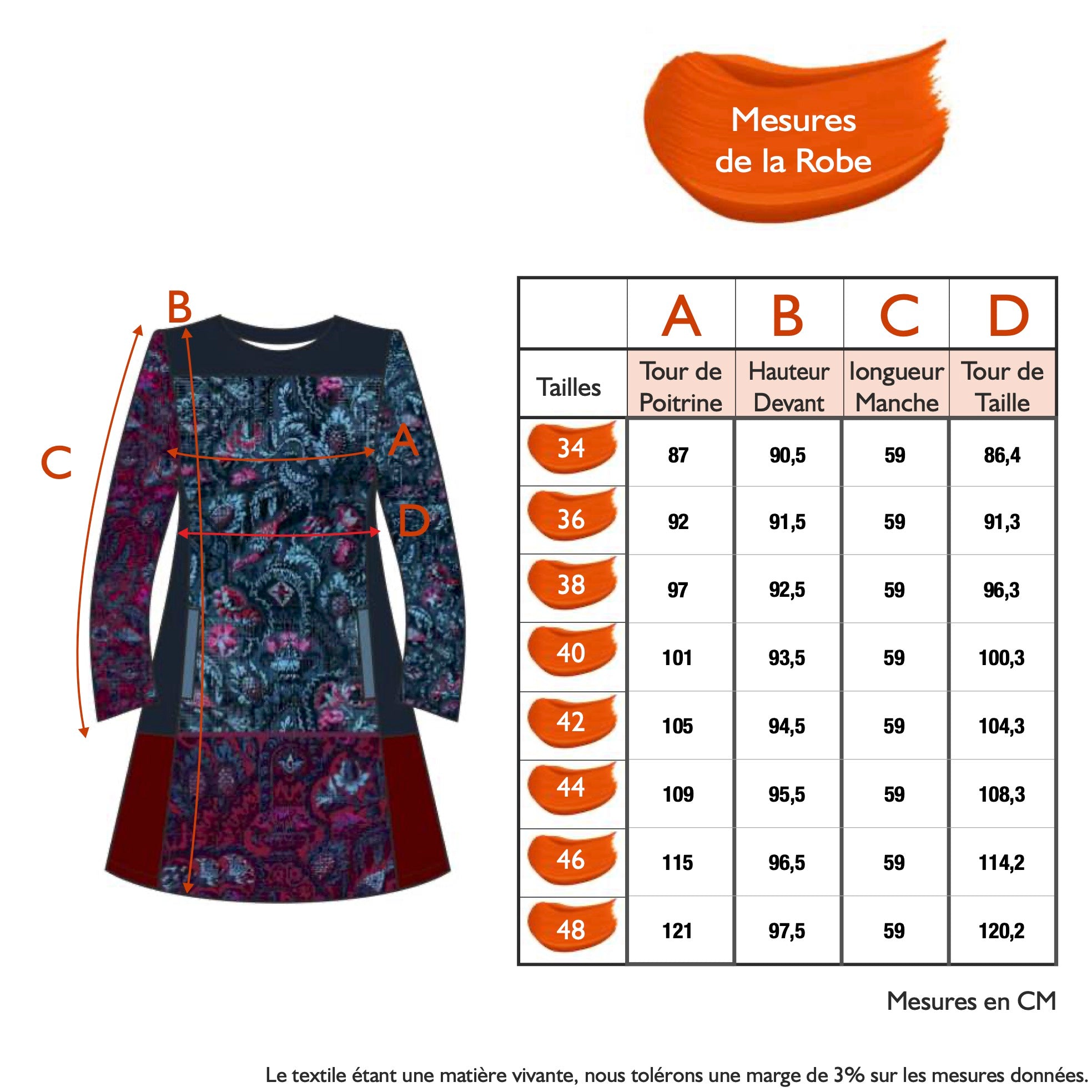Guide des tailles - LA ROBE | MEMORY