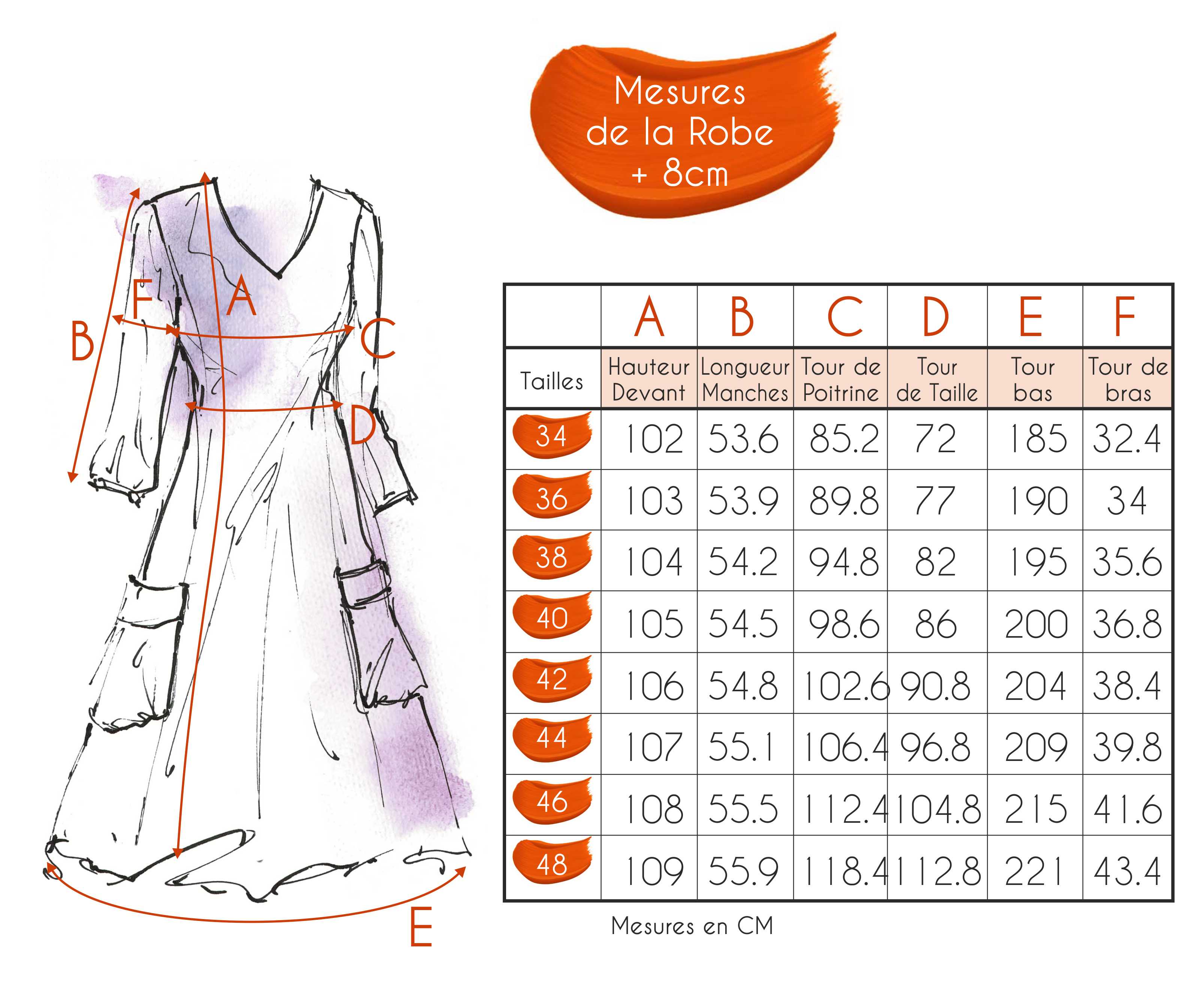 Guide des tailles - LA ROBE ALLONGEE | STORIES