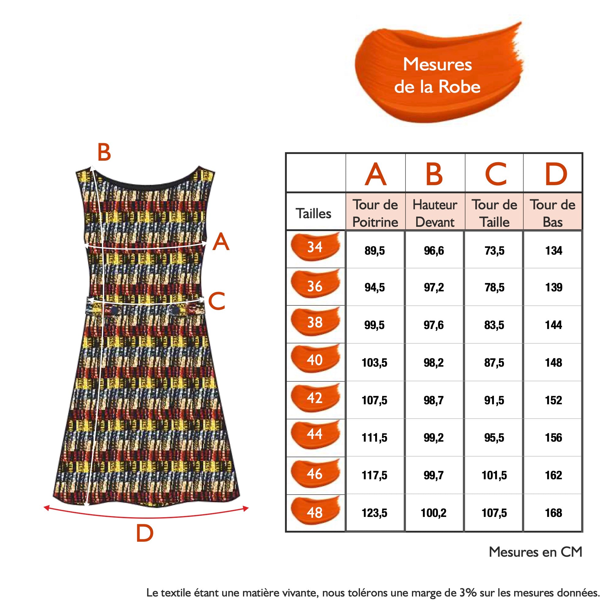 Guide des tailles - LA ROBE | NOUVELLE VAGUE