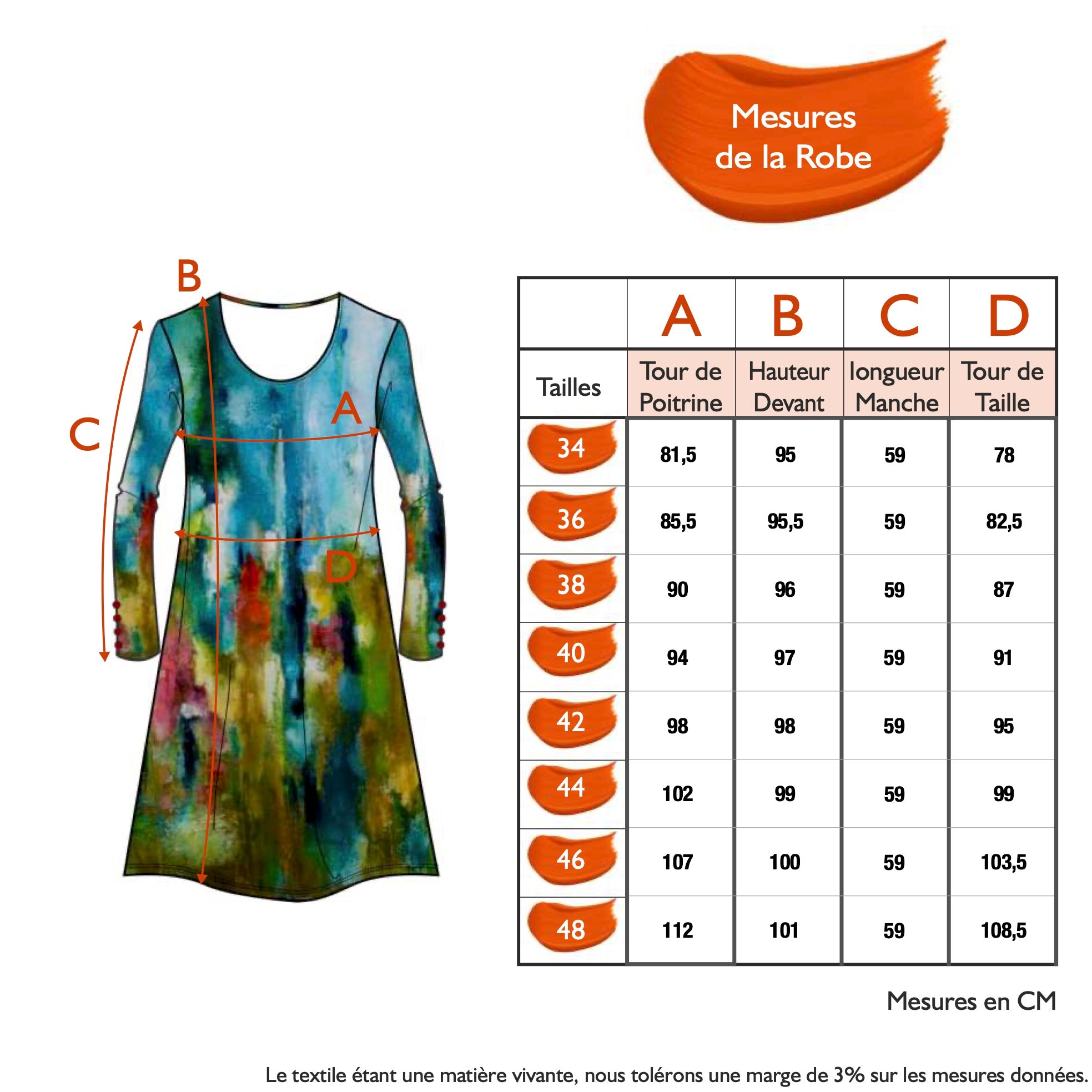 Guide des tailles - LA ROBE | LES BEAUX JOURS