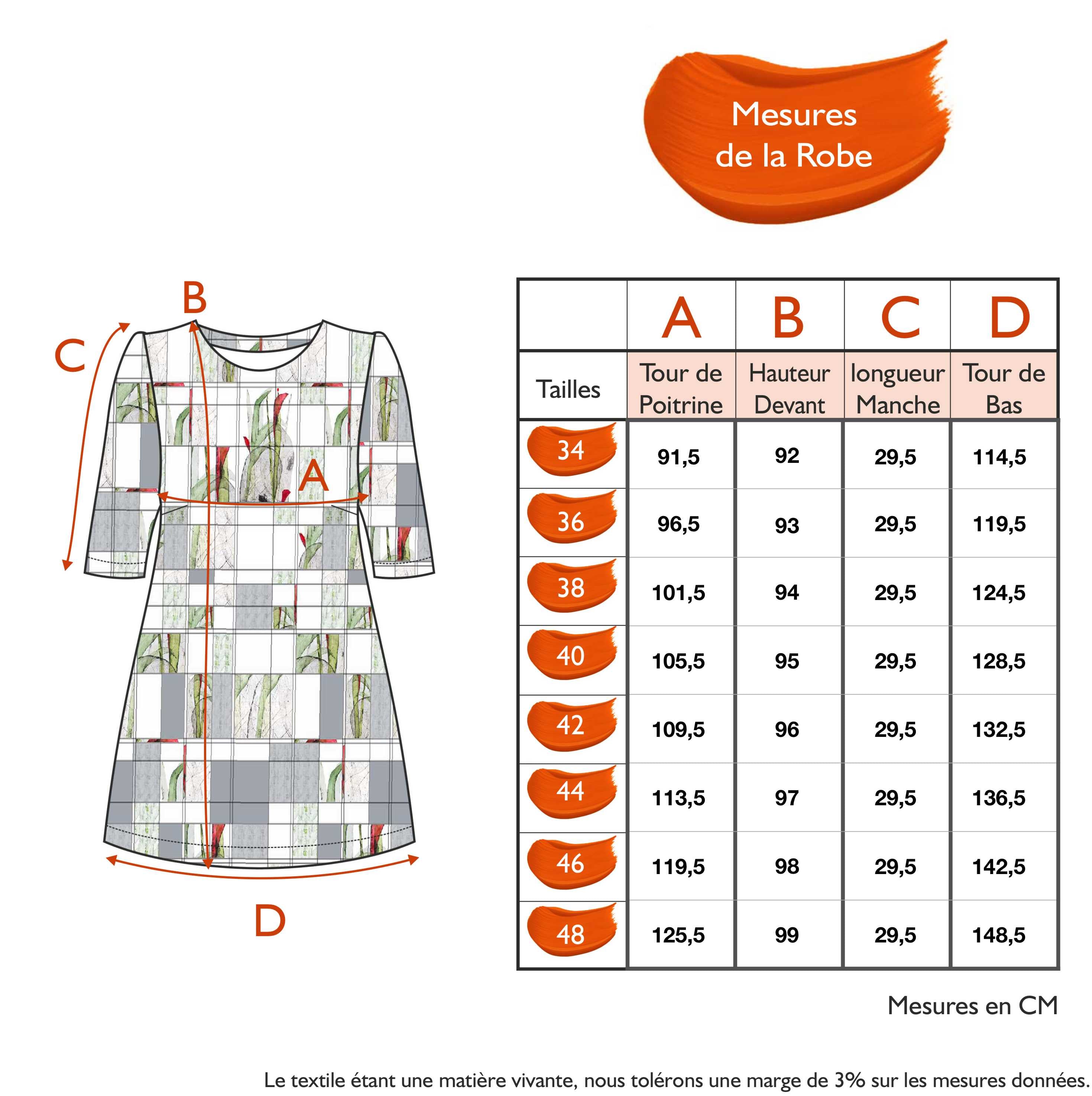 Guide des tailles - LA ROBE | ECLOSION