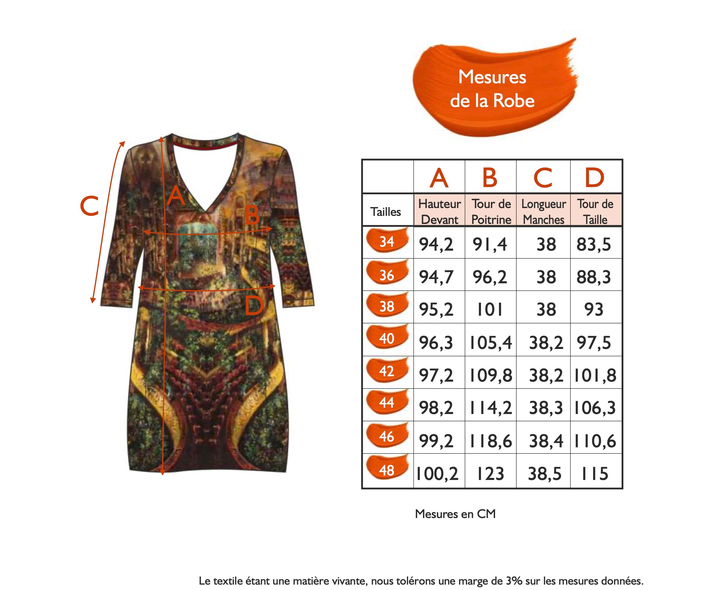 Guide des tailles - LA ROBE | ENTRE SOI