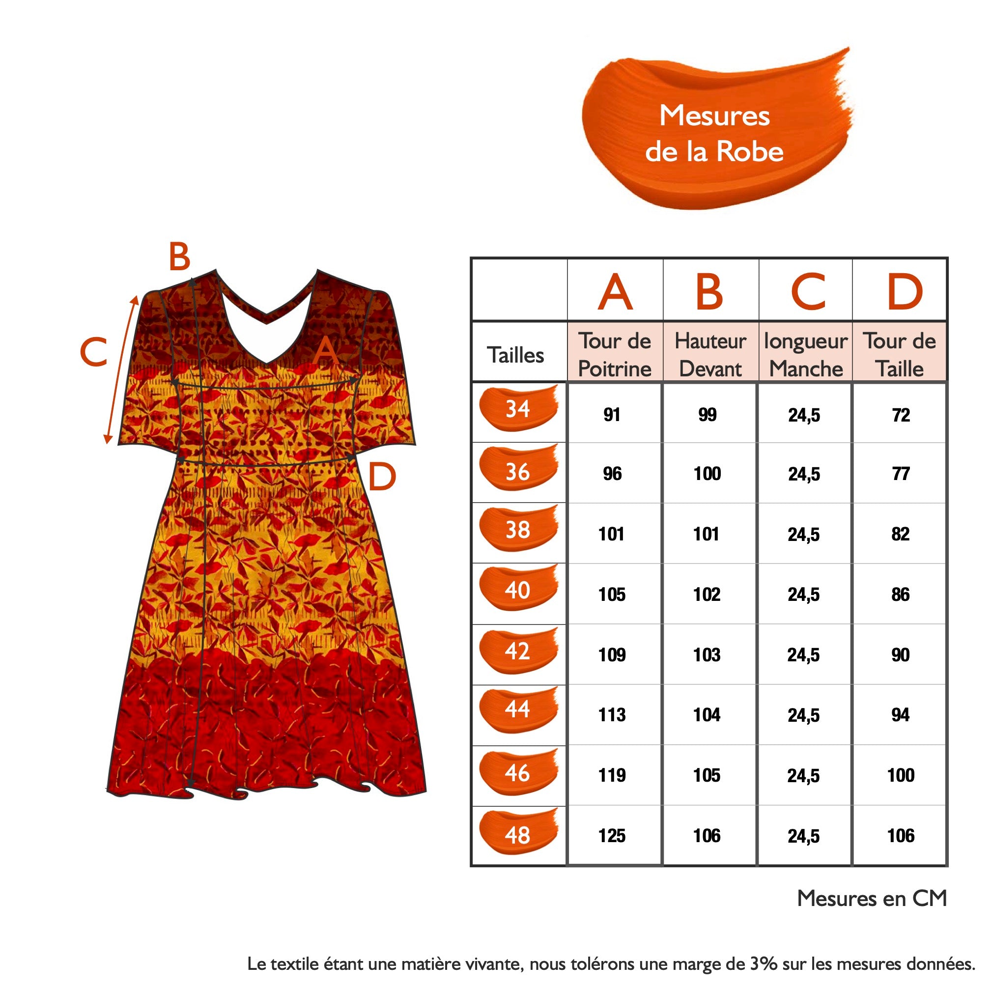 Guide des tailles - LA ROBE | ÉPICÉE