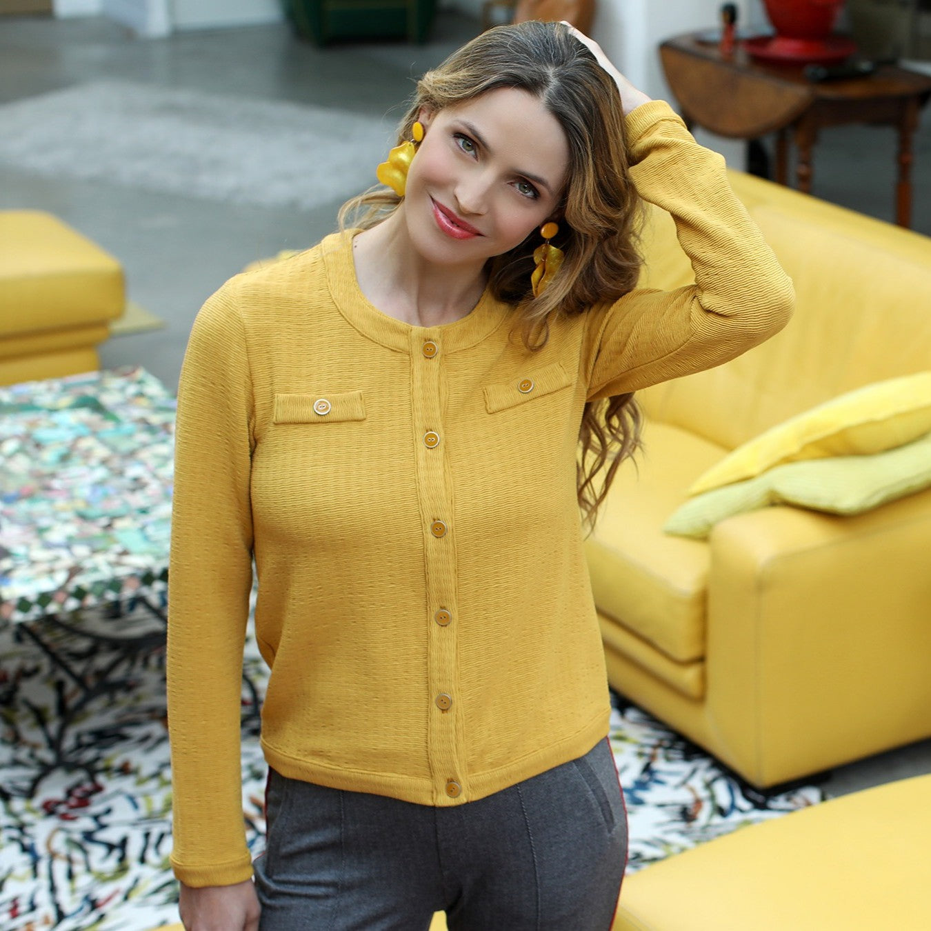 THE MUSTARD CARDIGAN | ALL TOGETHER