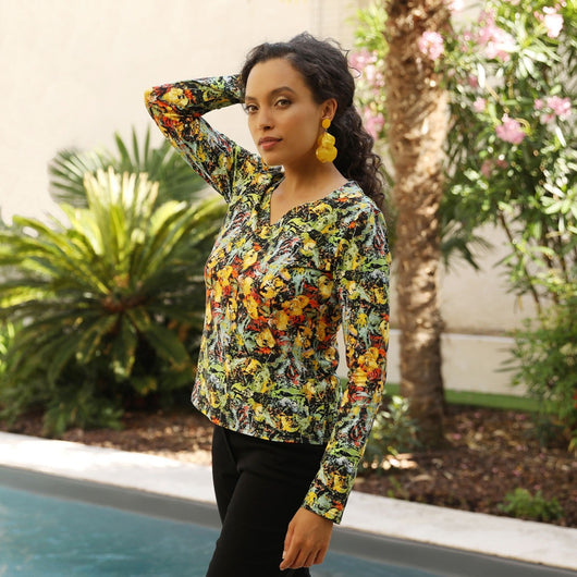 THE PRINTED TOP | AT THE FLOWER OF SKIN