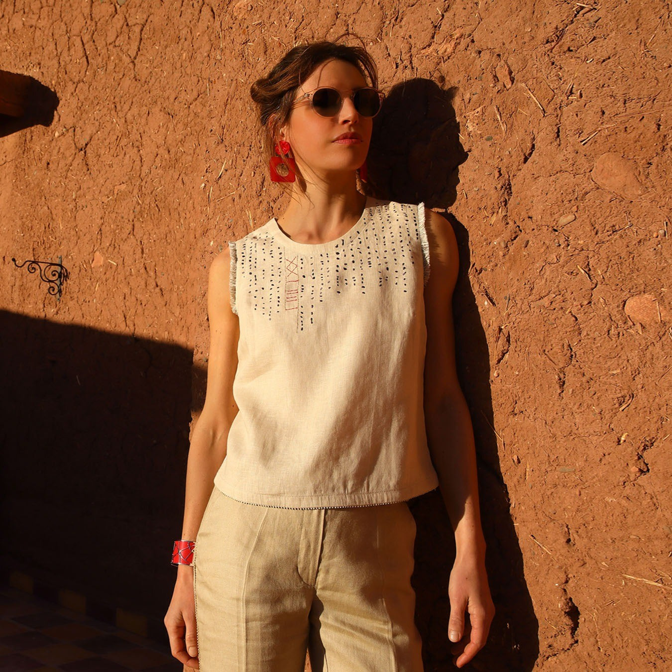 SLEEVELESS TOP | ALONG THE FLAX THREAD