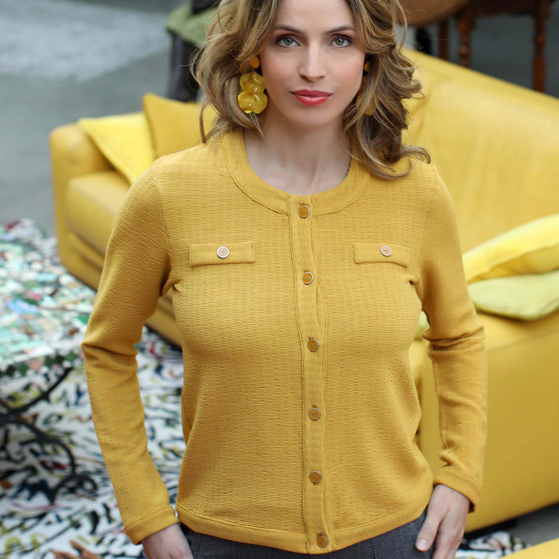 THE MUSTARD CARDIGAN | ALL TOGETHER