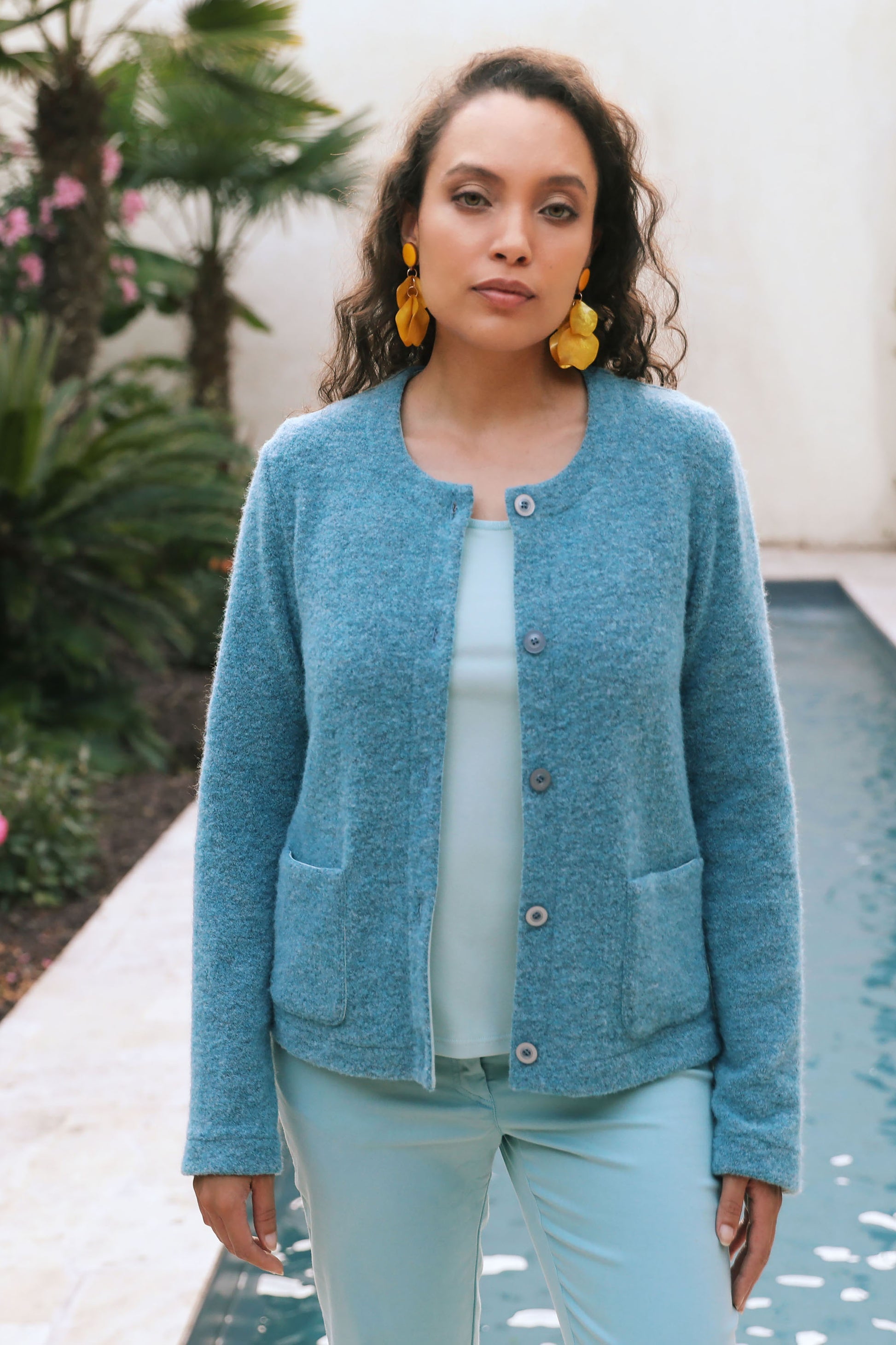LE CARDIGAN UNI | A FLEUR DE PEAU