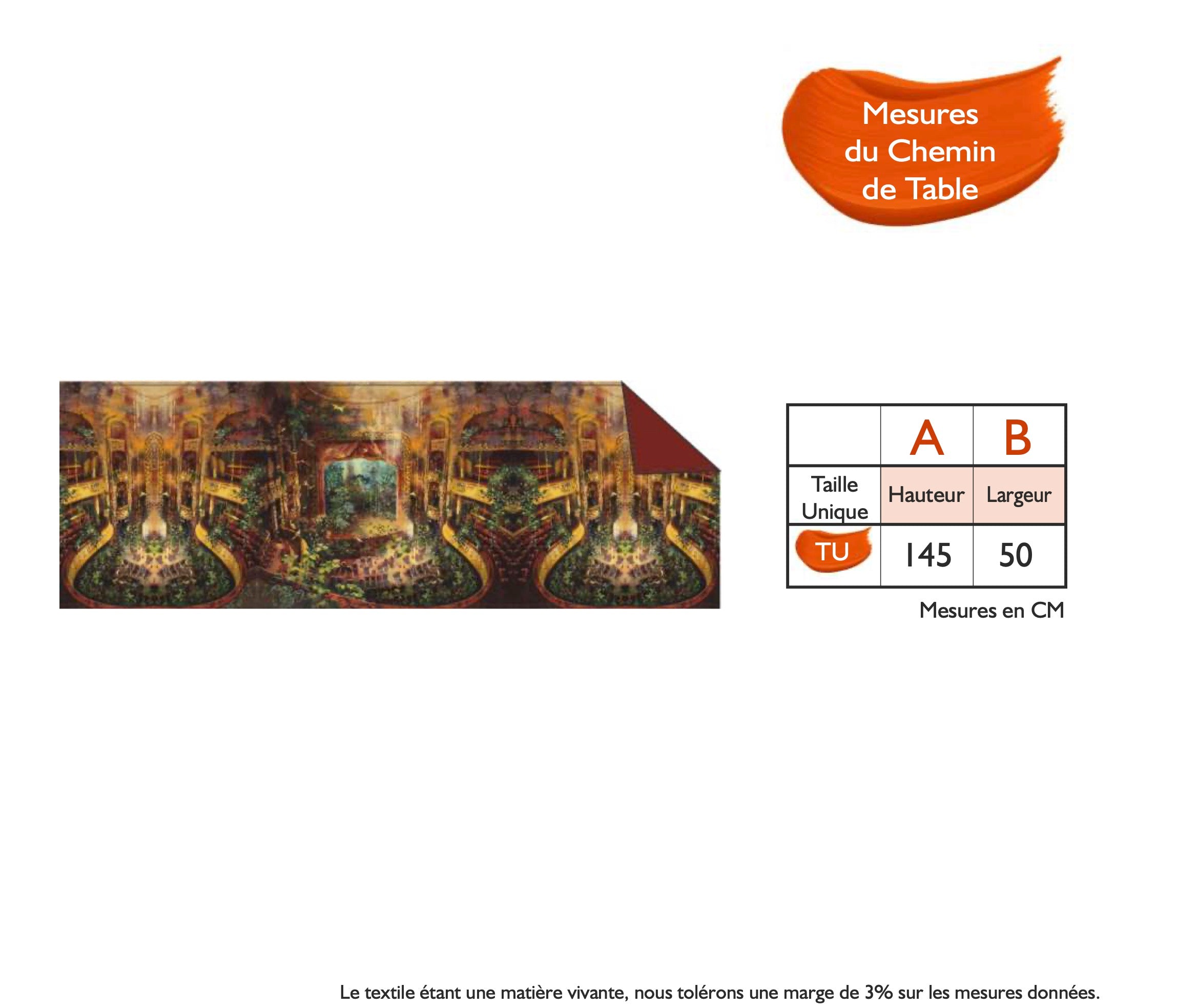 Guide des tailles - LE CHEMIN DE TABLE | ENTRE SOI