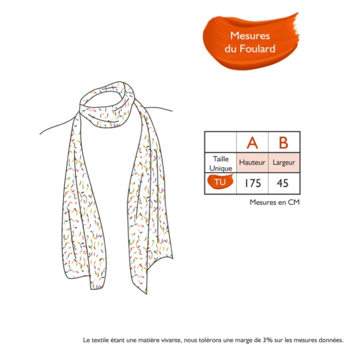 Guide des tailles - LE FOULARD | PLEIN SOLEIL