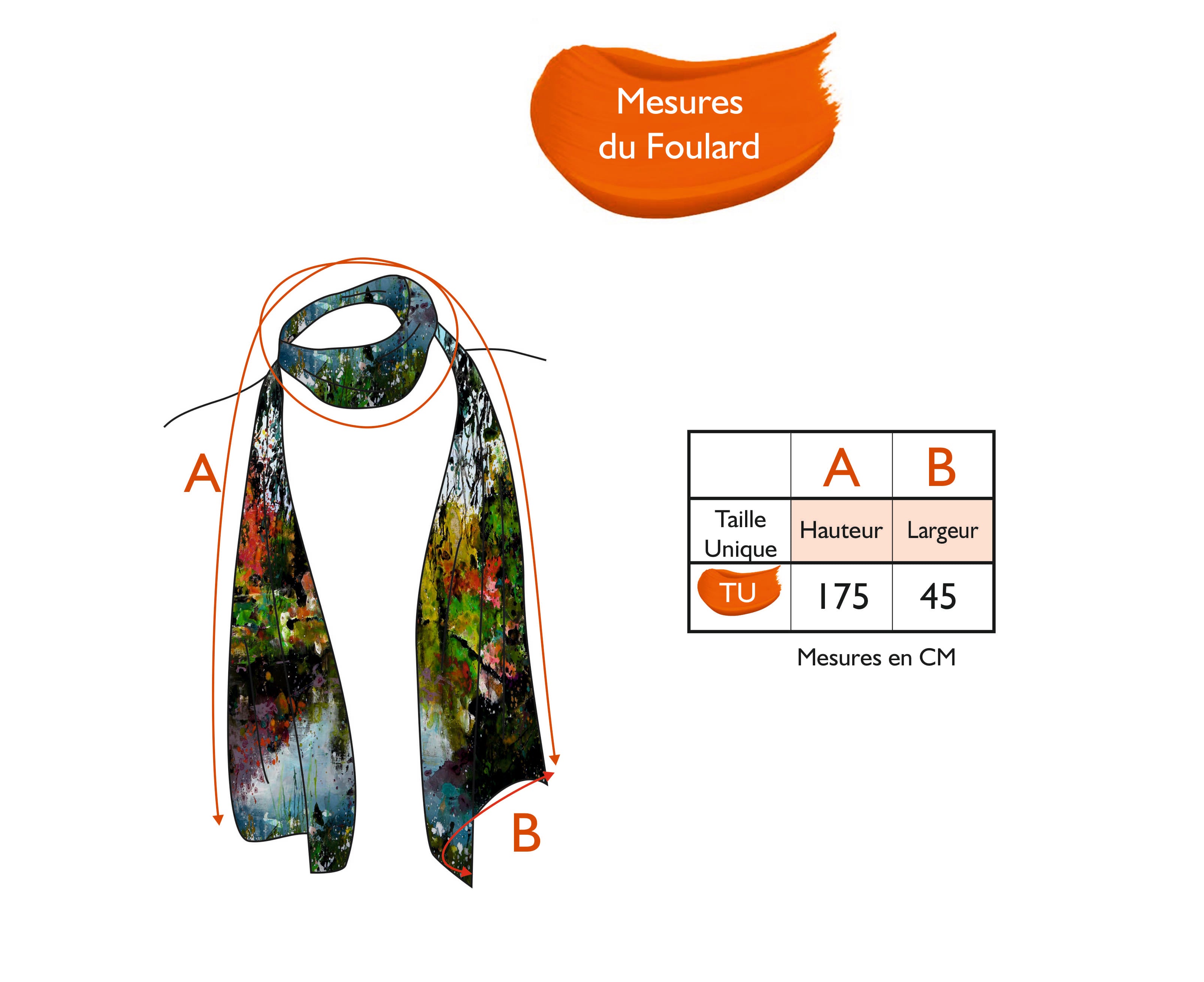Guide des tailles - LE FOULARD | AU PARADIS