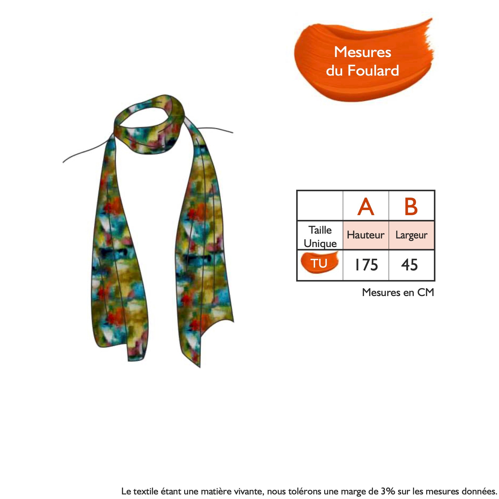 Guide des tailles - LE FOULARD | LES BEAUX JOURS