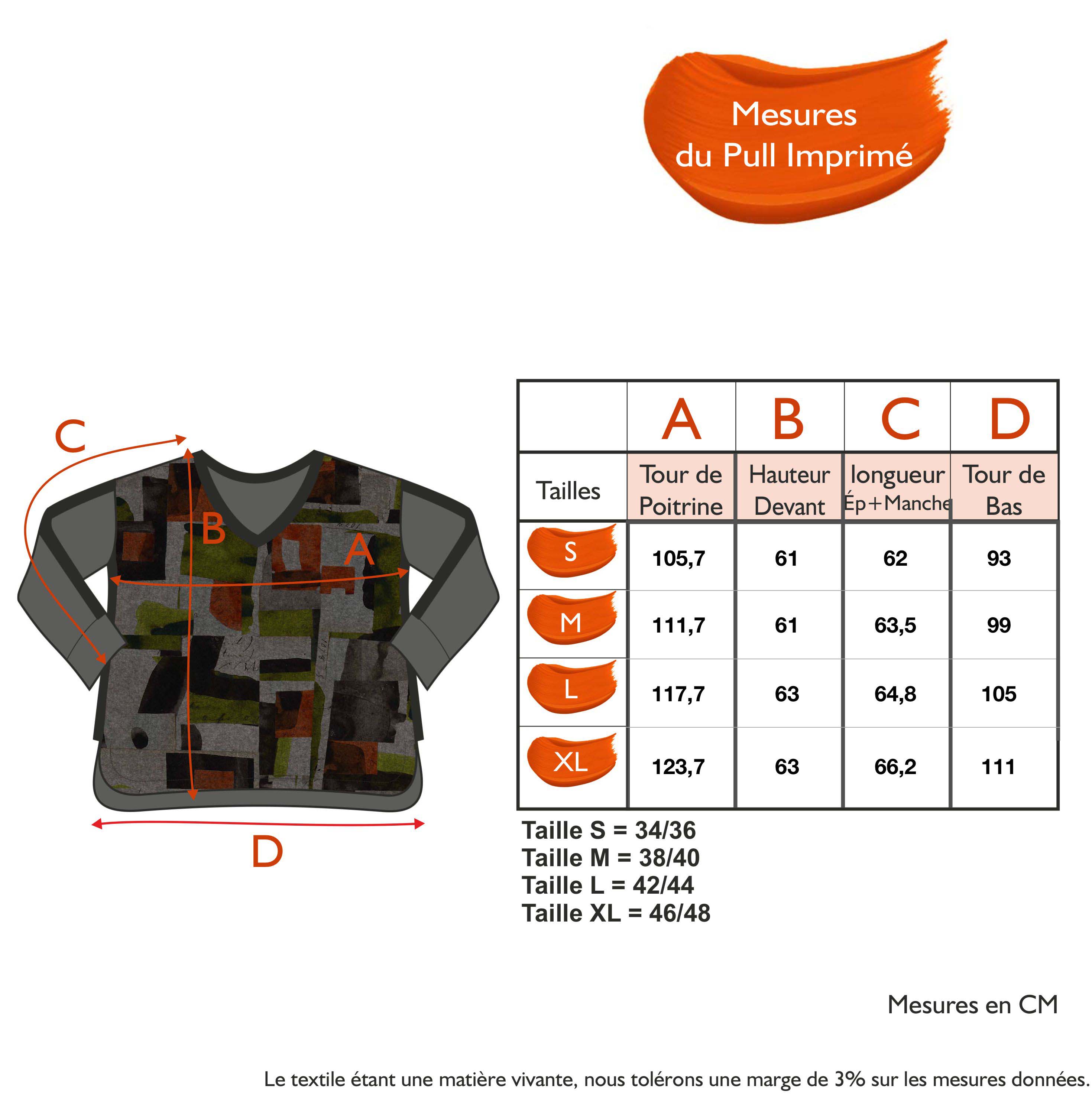 Guide des tailles - LE PULL IMPRIMÉ | FRAGMENTS